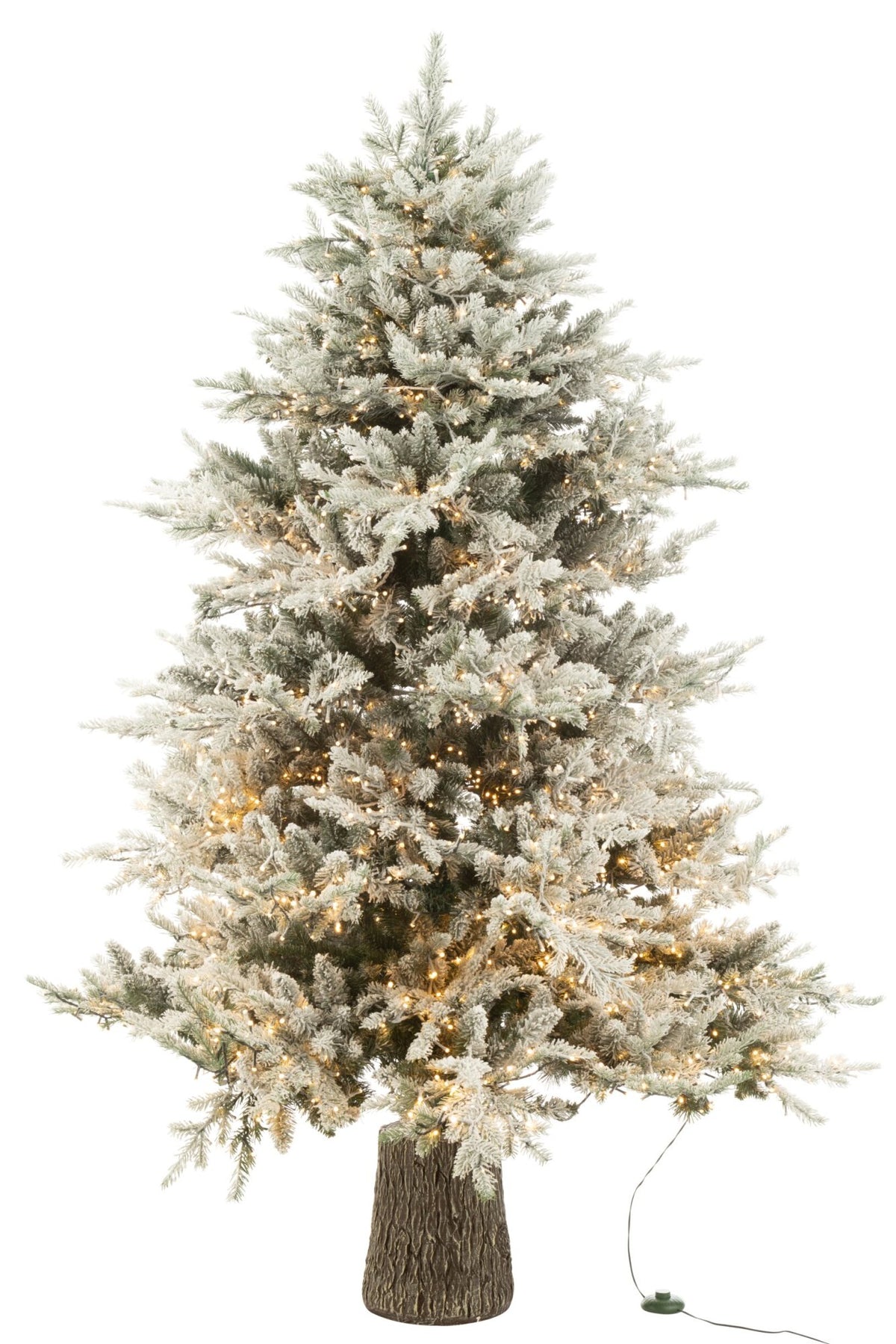 Kunstkerstboom besneeuwd met 3000 LED – kunststof, wit, 210 cm