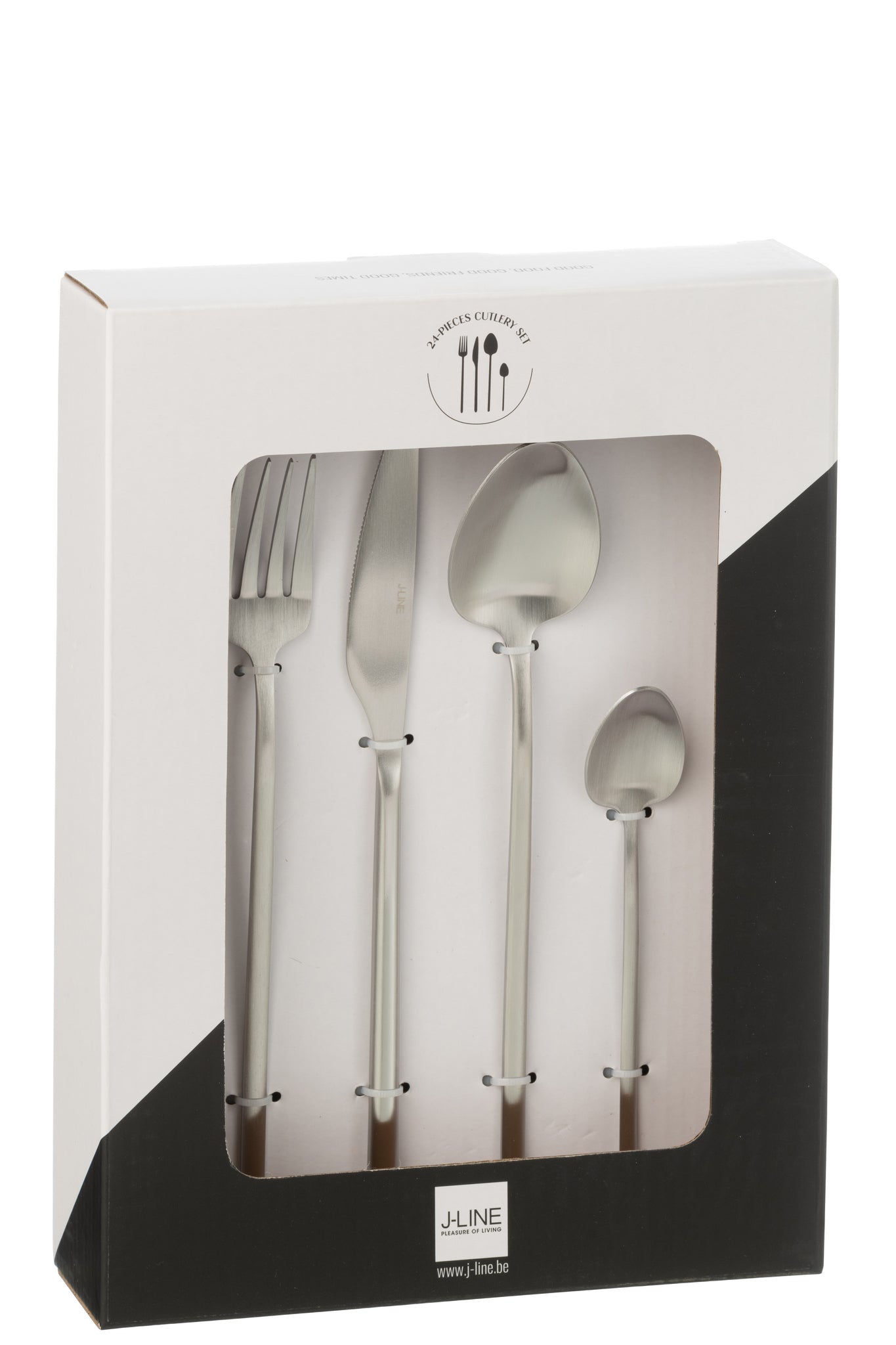 Box Cutlery C 24 Pieces Stainless Steel Matt Silver