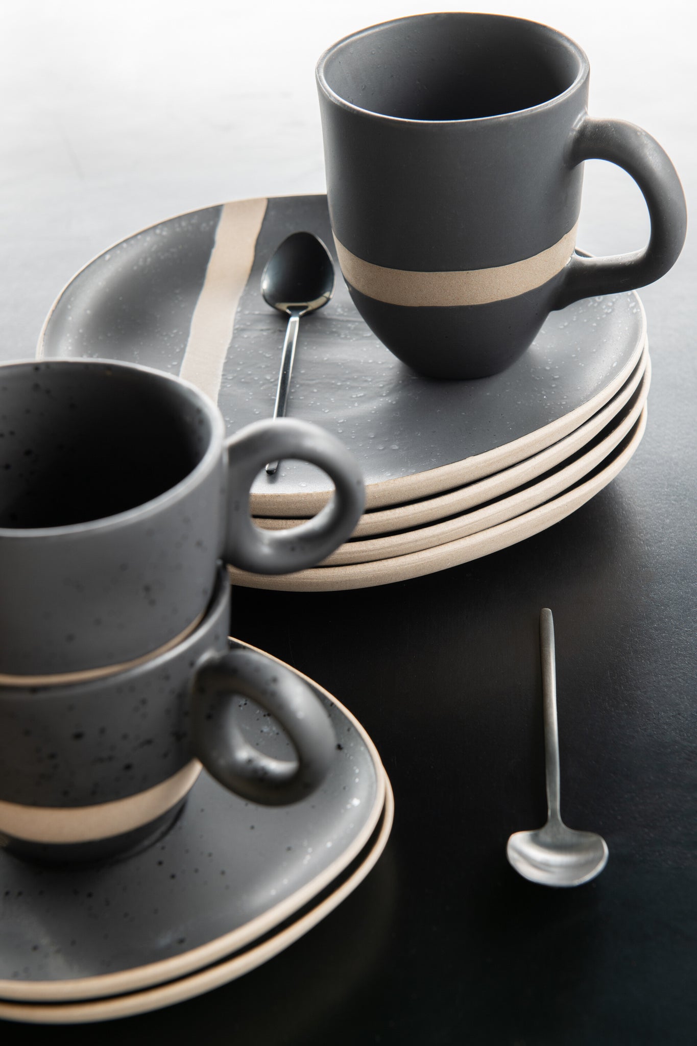 Mug Ceramic Black/Taupe