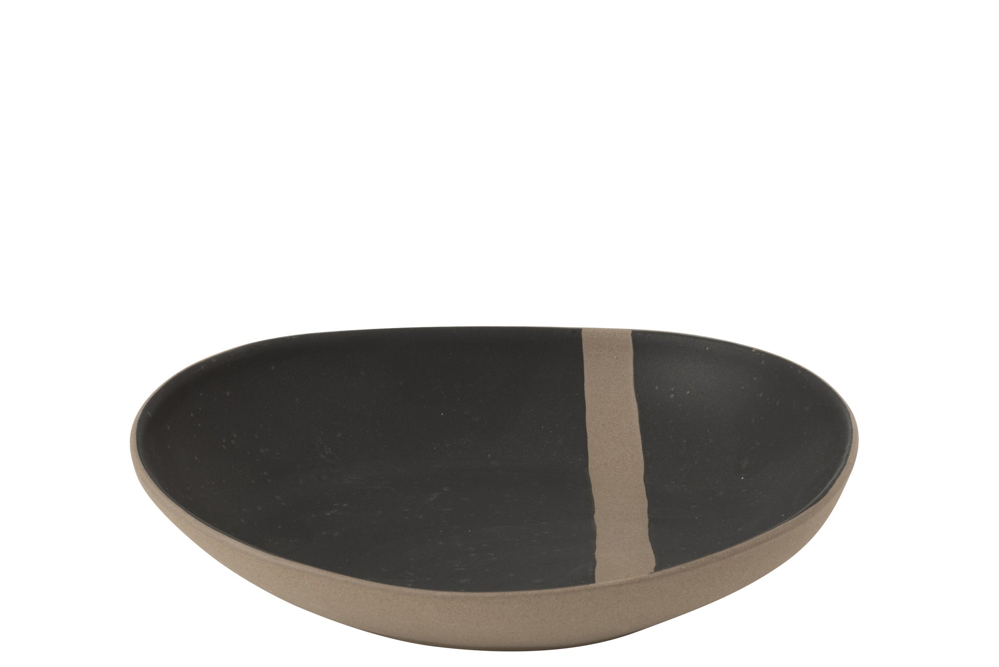 Salad Plate Ceramic Black/Taupe