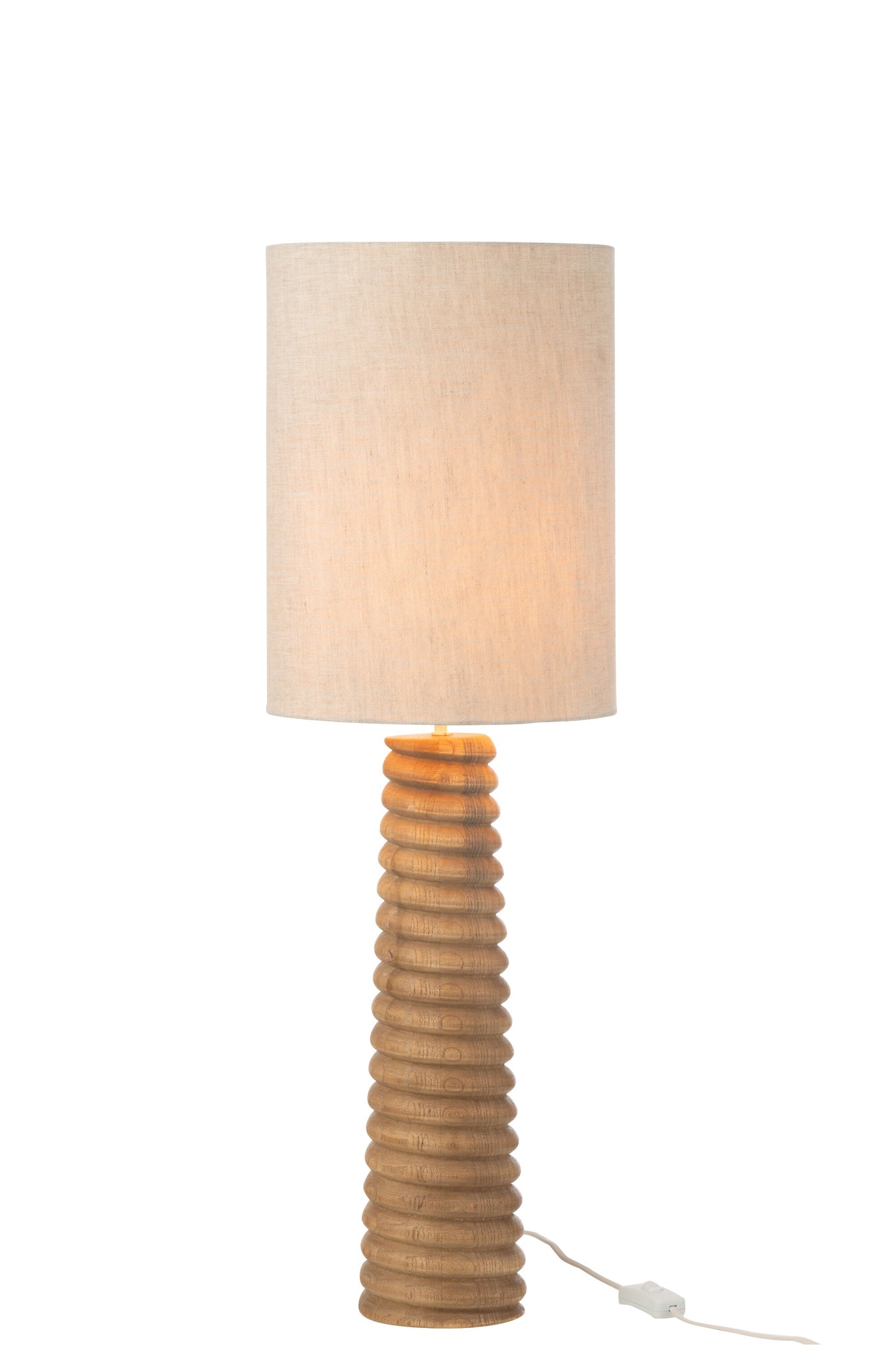 Table Lamp Threaded Ailanthus Wood Natural/Grey