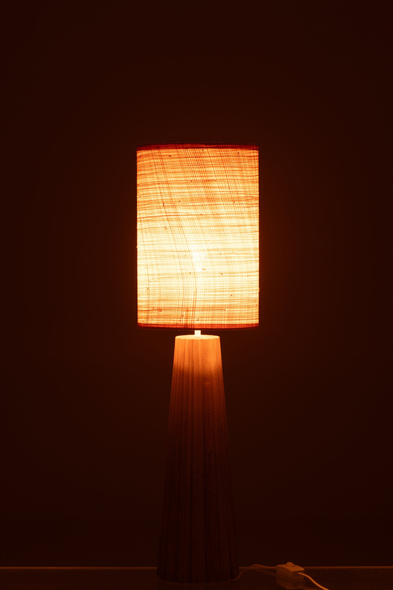 Table Lamp Umbrella Ailanthus Wood Natural Small