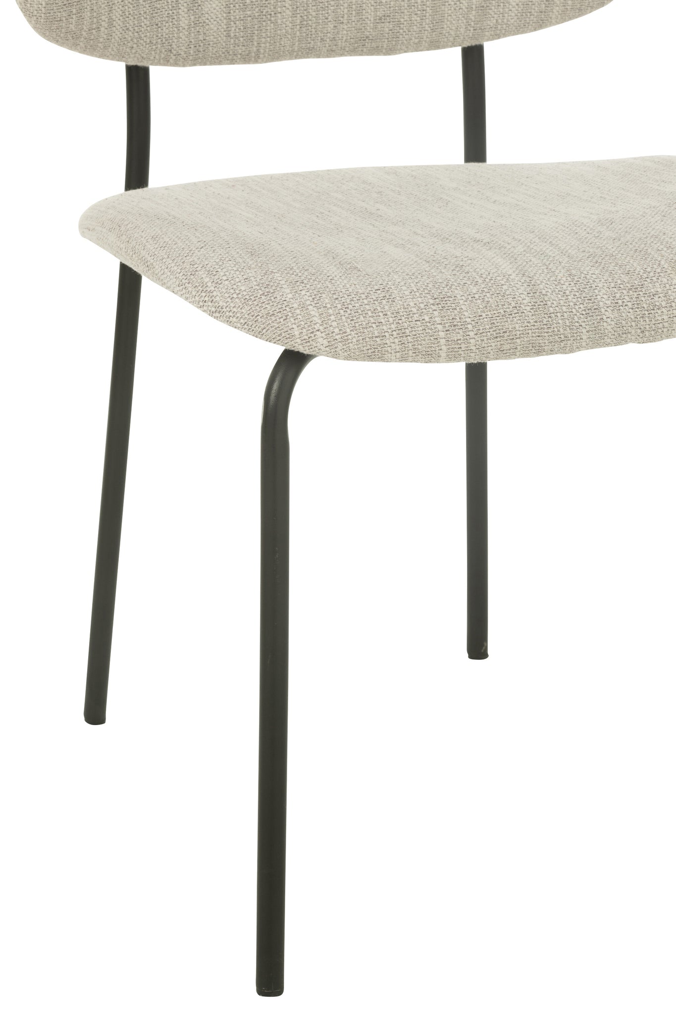 Dining Chair Textile/Metal Beige