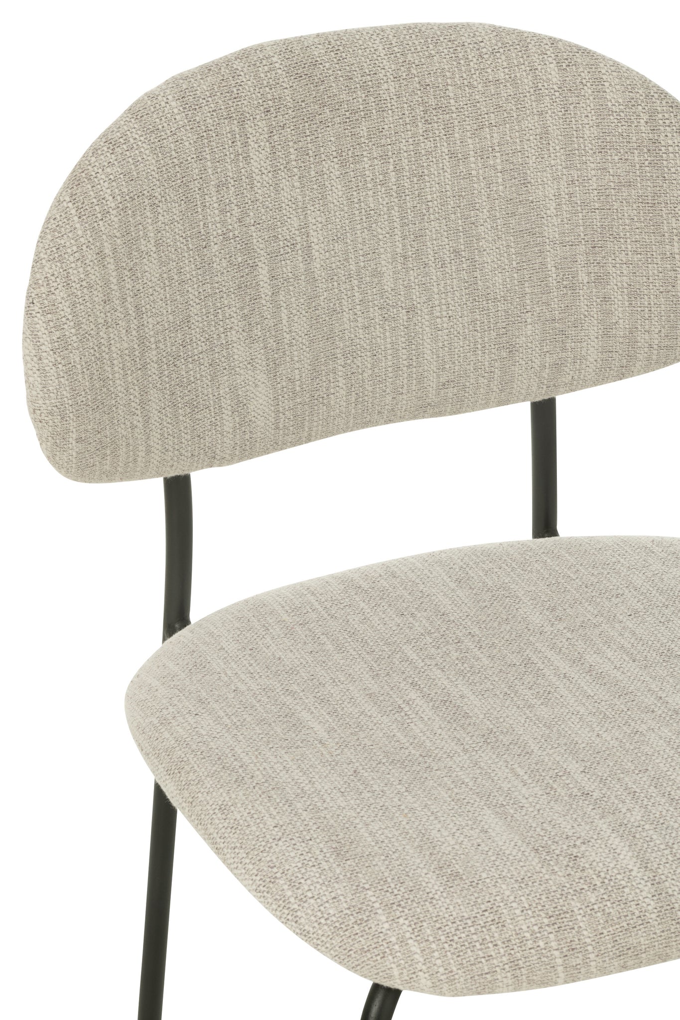Dining Chair Textile/Metal Beige