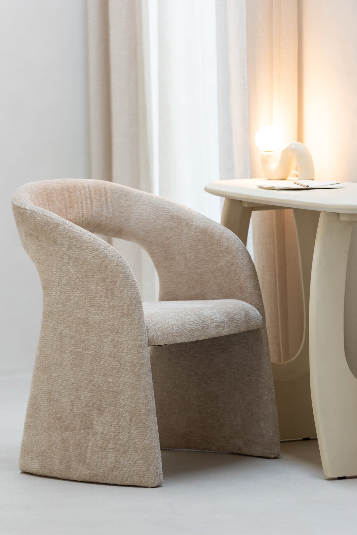 Anise Sessel – Stoff, beige