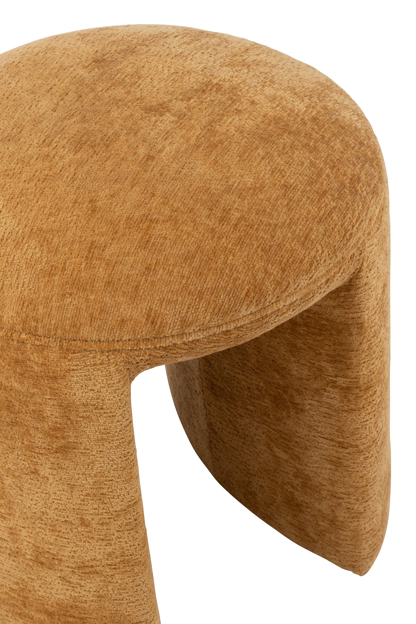 Stool Round Textile Ochre