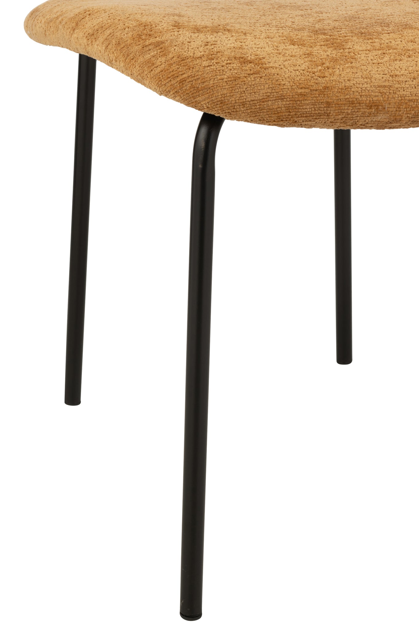 Dining Chair Textile/Metal Ochre