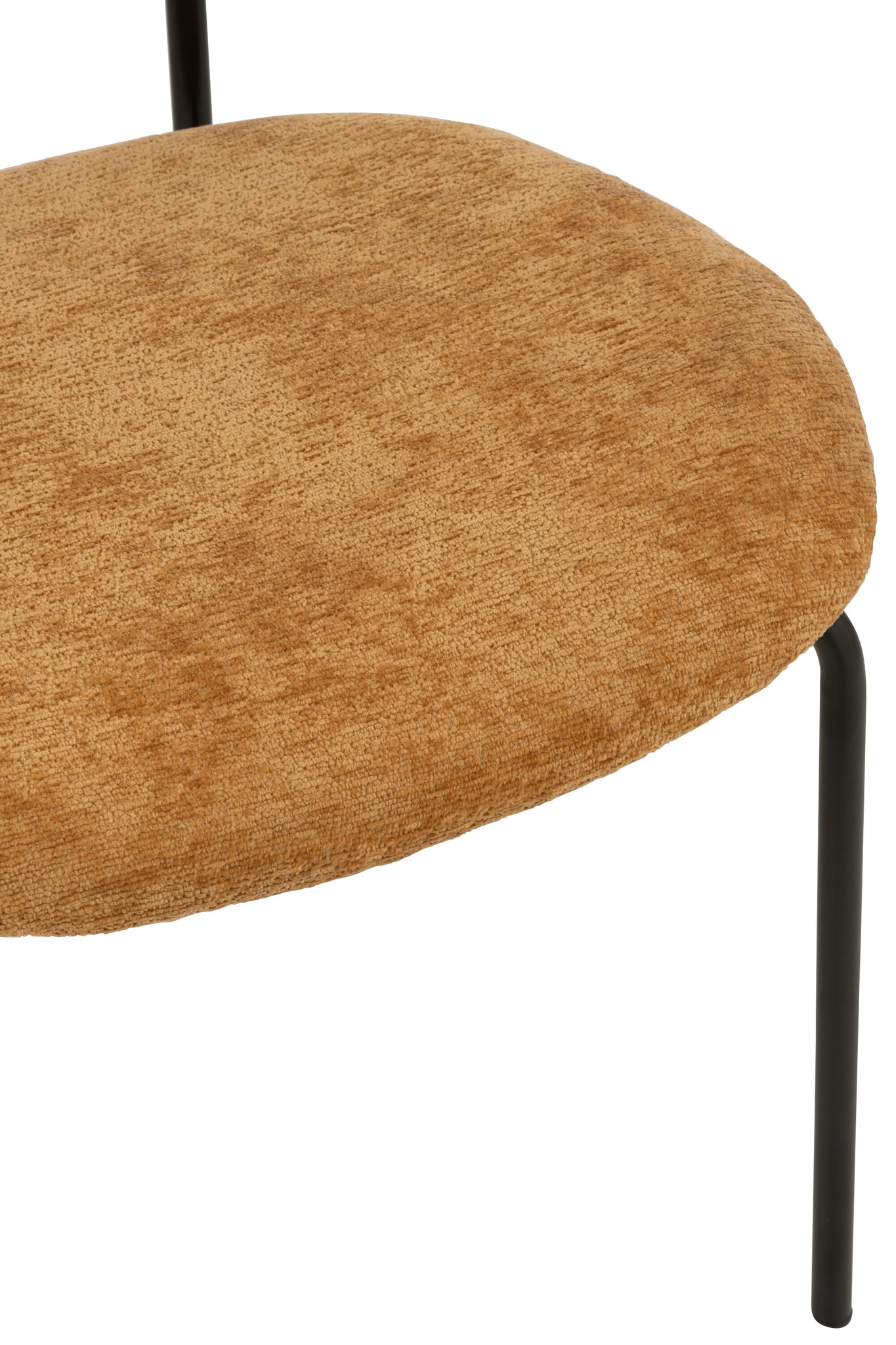 Dining Chair Textile/Metal Ochre