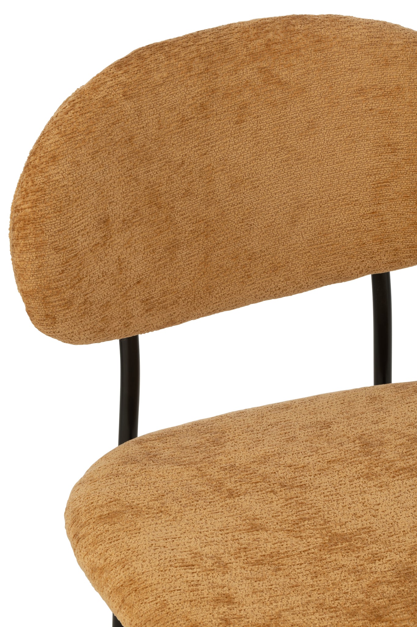 Dining Chair Textile/Metal Ochre