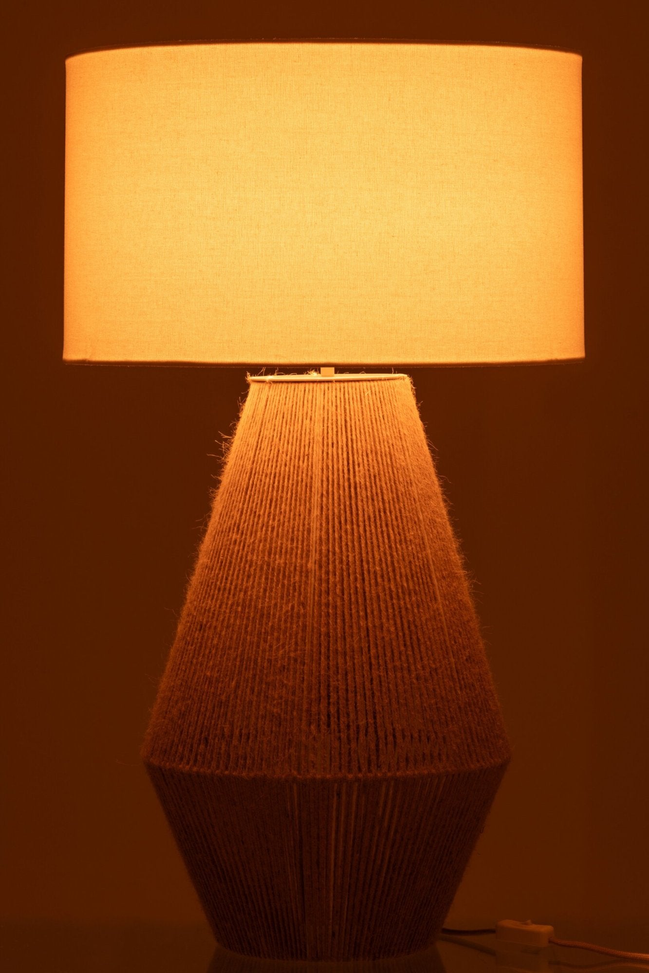 Tischlampe Striing Metall/Jute Natur