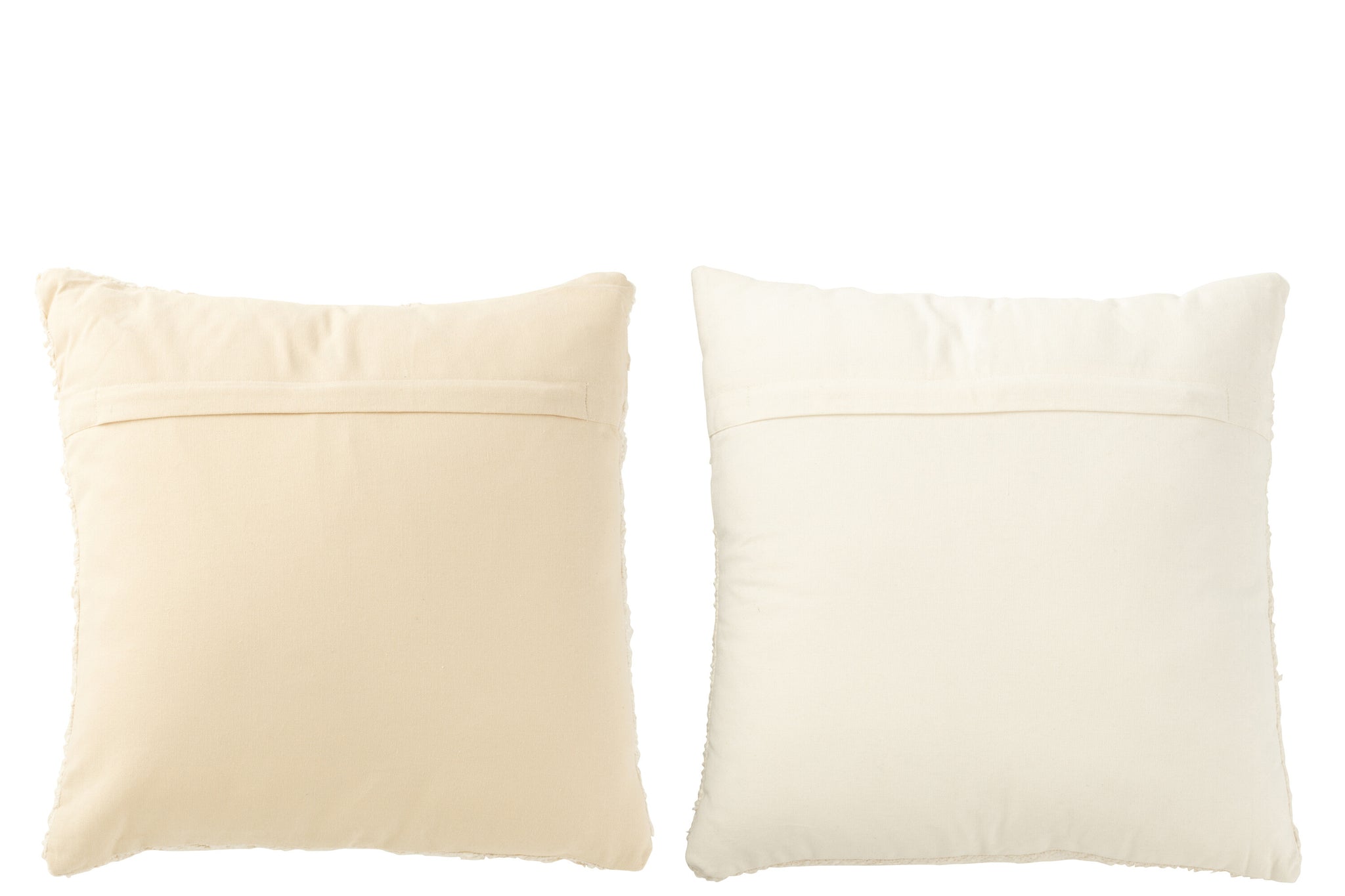 Kissenquadrate, locker/dicht gewebt, Baumwolle, Creme, Sortiment mit 2 Stück