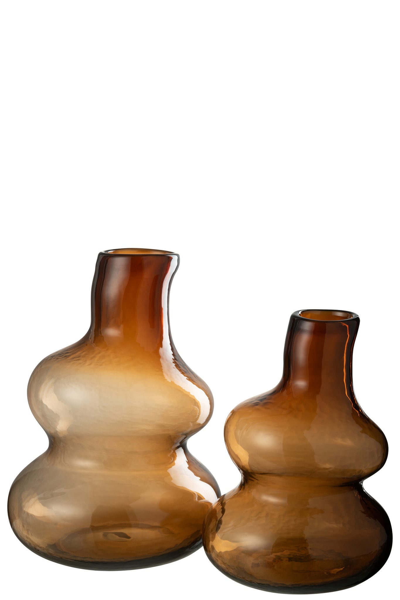 Vase Flask Glass Brown Large