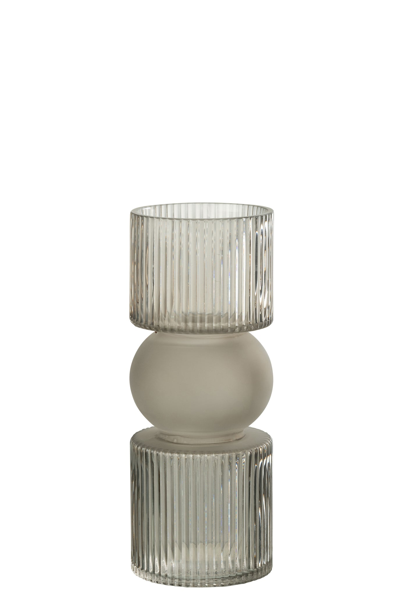 Vase/Candle Holder Candy Glass Grey Small