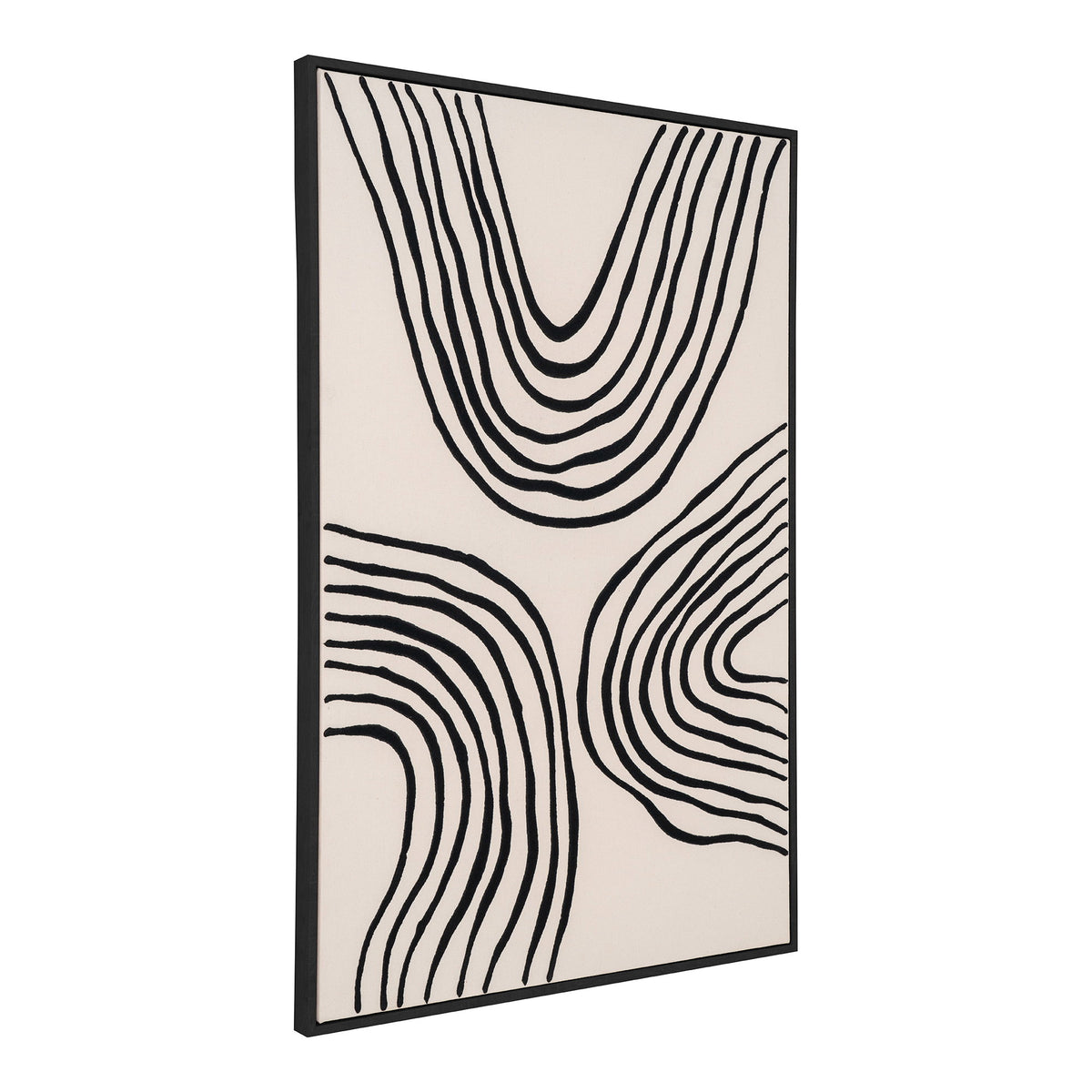 Lipari Leinwandbild - Leinwandbild, Leinwand, schwarz/beige, Nr.2 60x90 cm