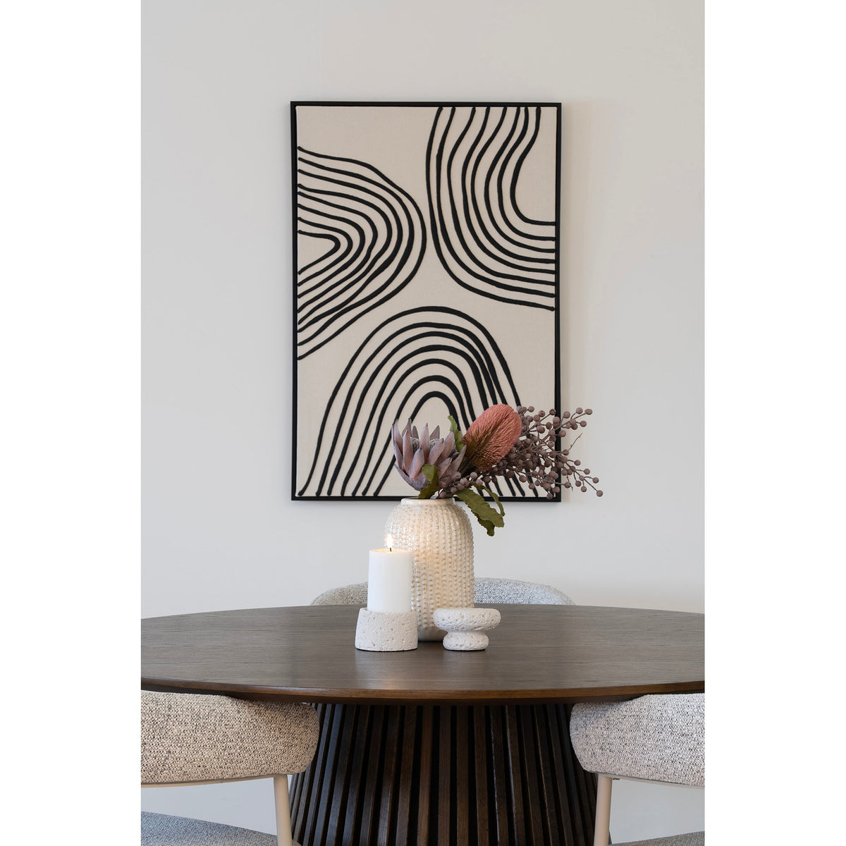 Lipari Leinwandbild - Leinwandbild, Leinwand, schwarz/beige, Nr.2 60x90 cm
