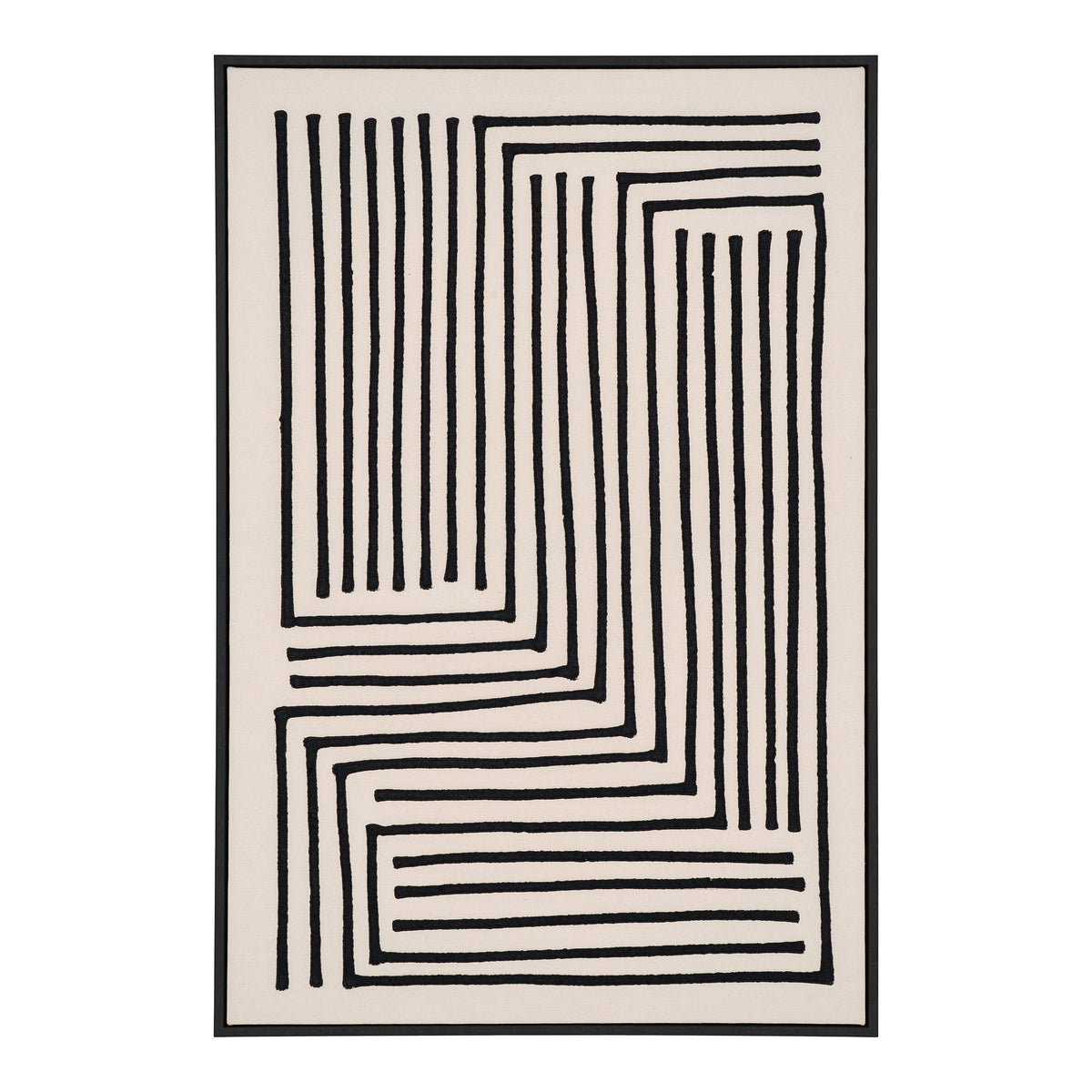 Lipari Leinwandbild - Leinwandbild, Leinwand, schwarz/beige, Nr.3 60x90 cm