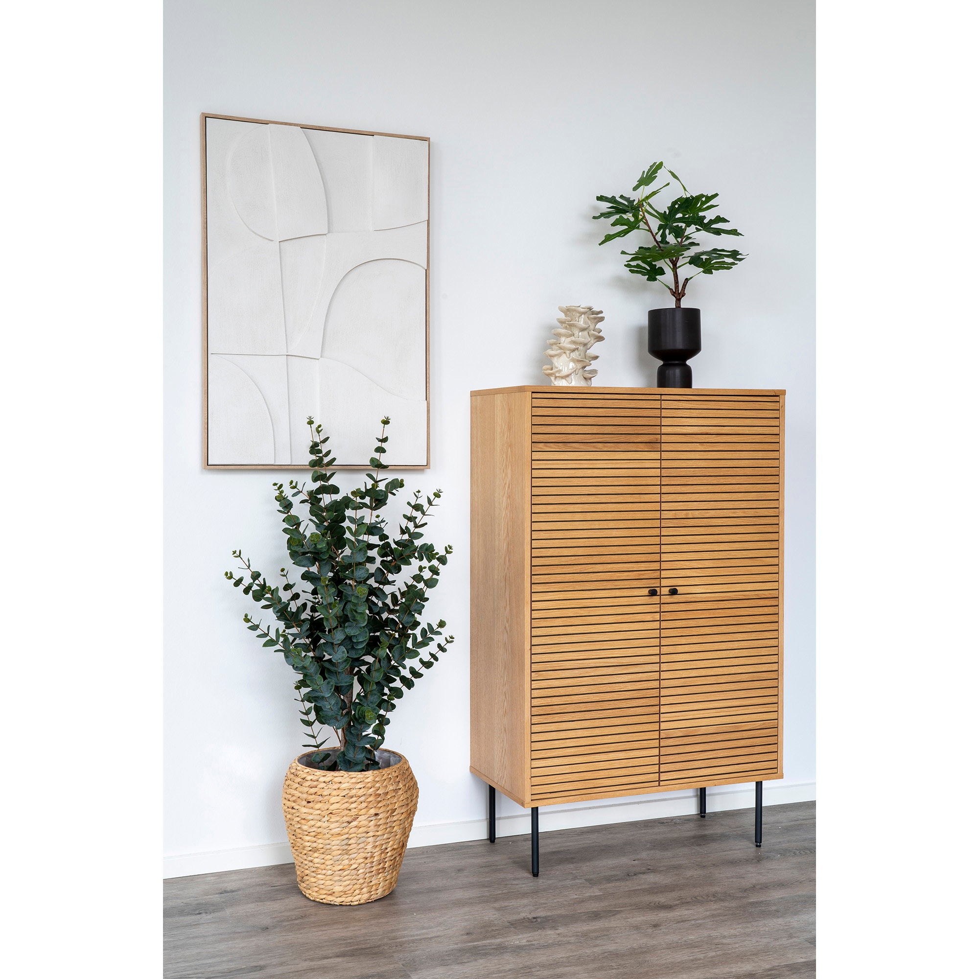 Madeline Relief Wall Decoration - Relief wall decoration, white, No.2 60x90 cm