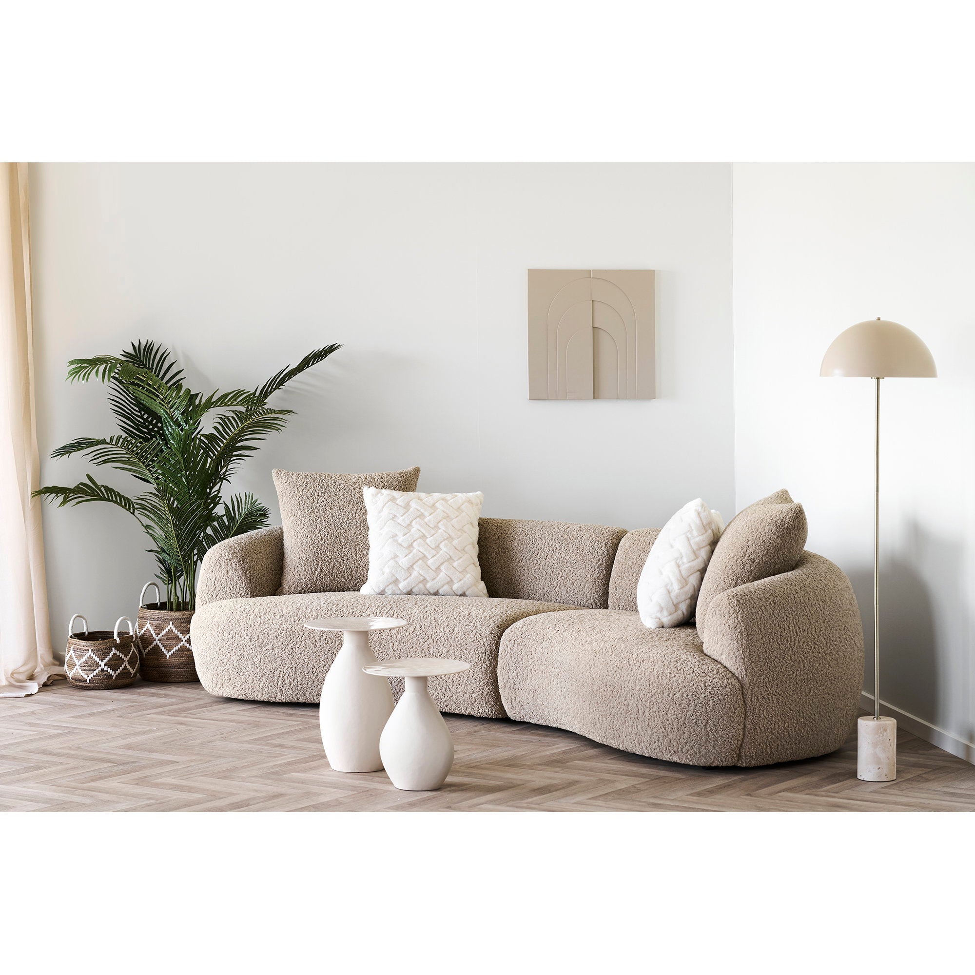 Ina Wanddekoration - Relief-Wanddekoration, beige 60x60 cm