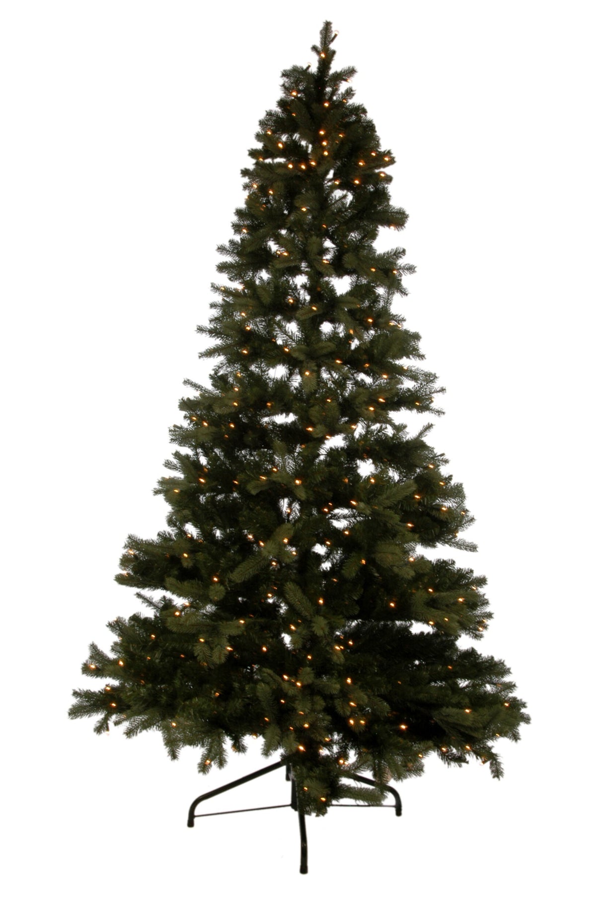 Kunstkerstboom met LED – pvc, groen, 270 cm