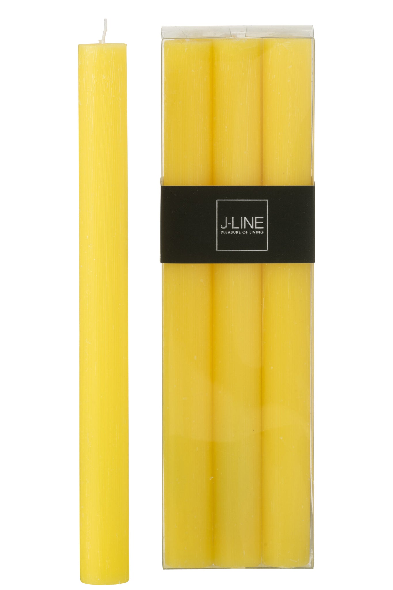 Box Of 6 Table Candle Yellow 9H