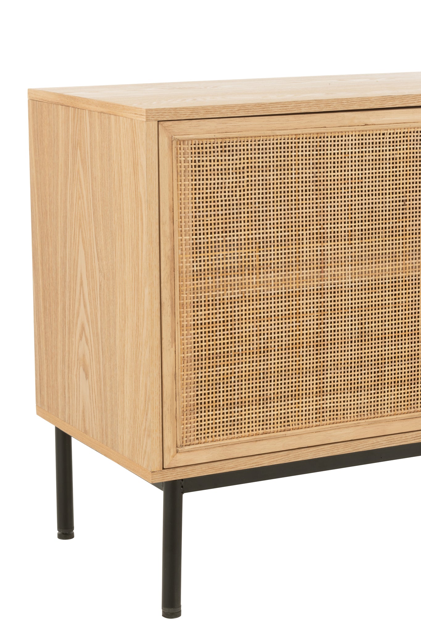 Cabinet Square Mdf/Metal Natural/Black Large