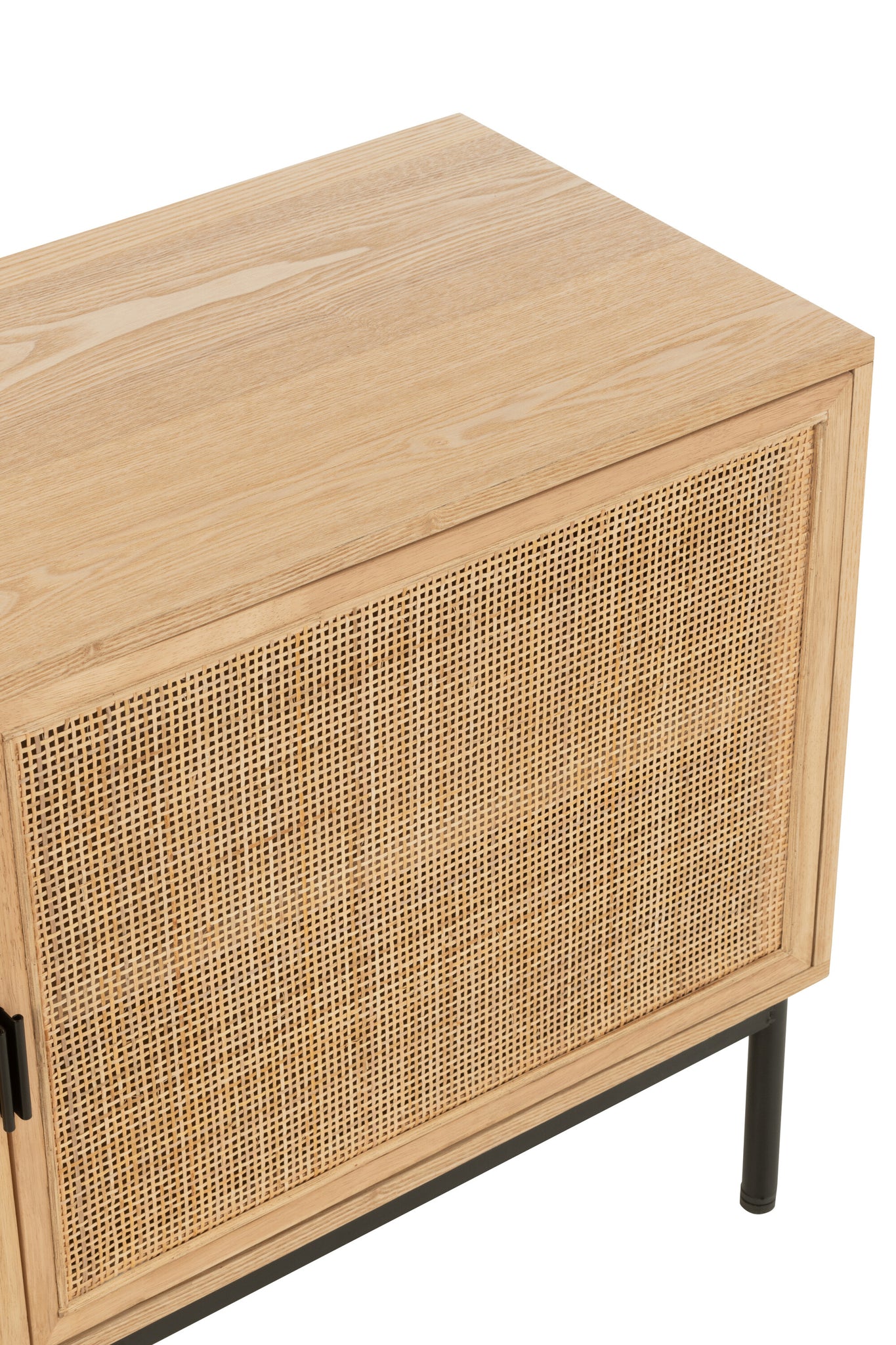 Cabinet Square Mdf/Metal Natural/Black Large