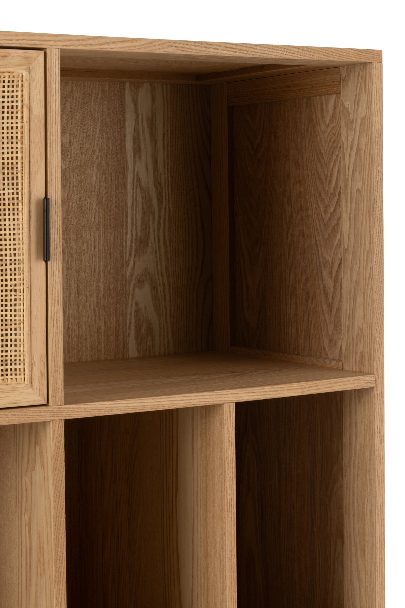 Closet Compartments Mdf/Metal Natural/Black