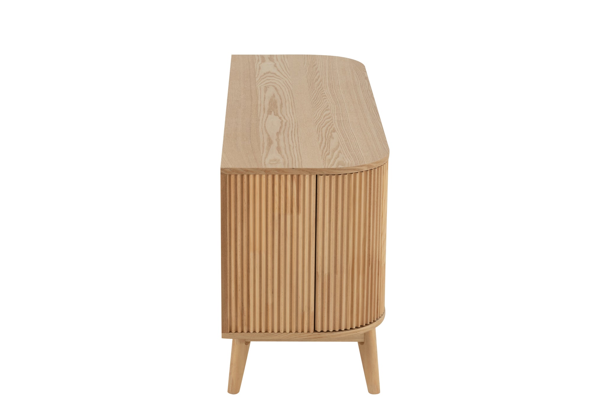 TV Meubel Hout Rond Design | Laag Dressoir Natural