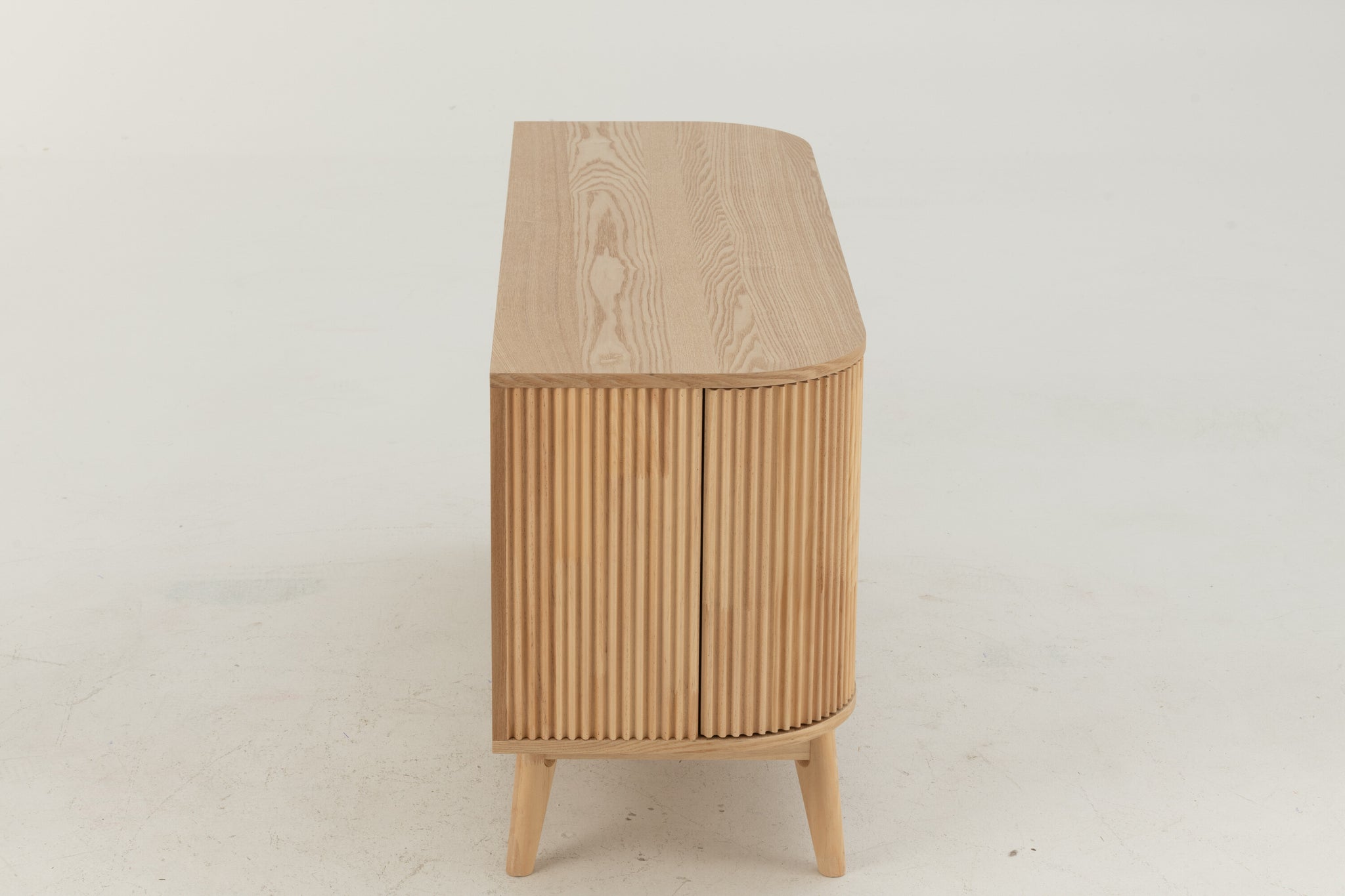 Cabinet Rounded Mdf/Pine Wood Natural Small