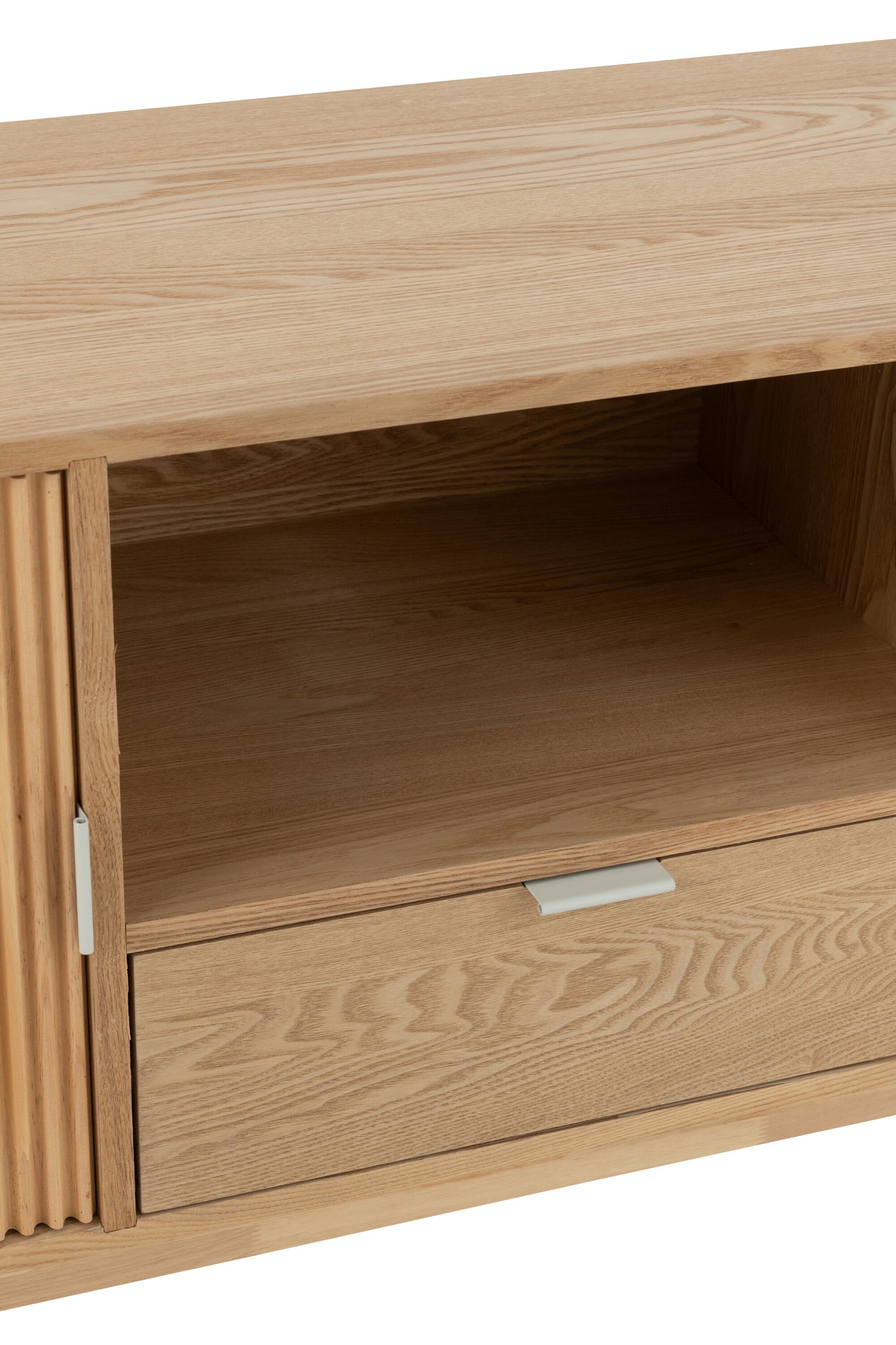 TV-Möbel Holz Rund Design Natur 120x40x60 cm