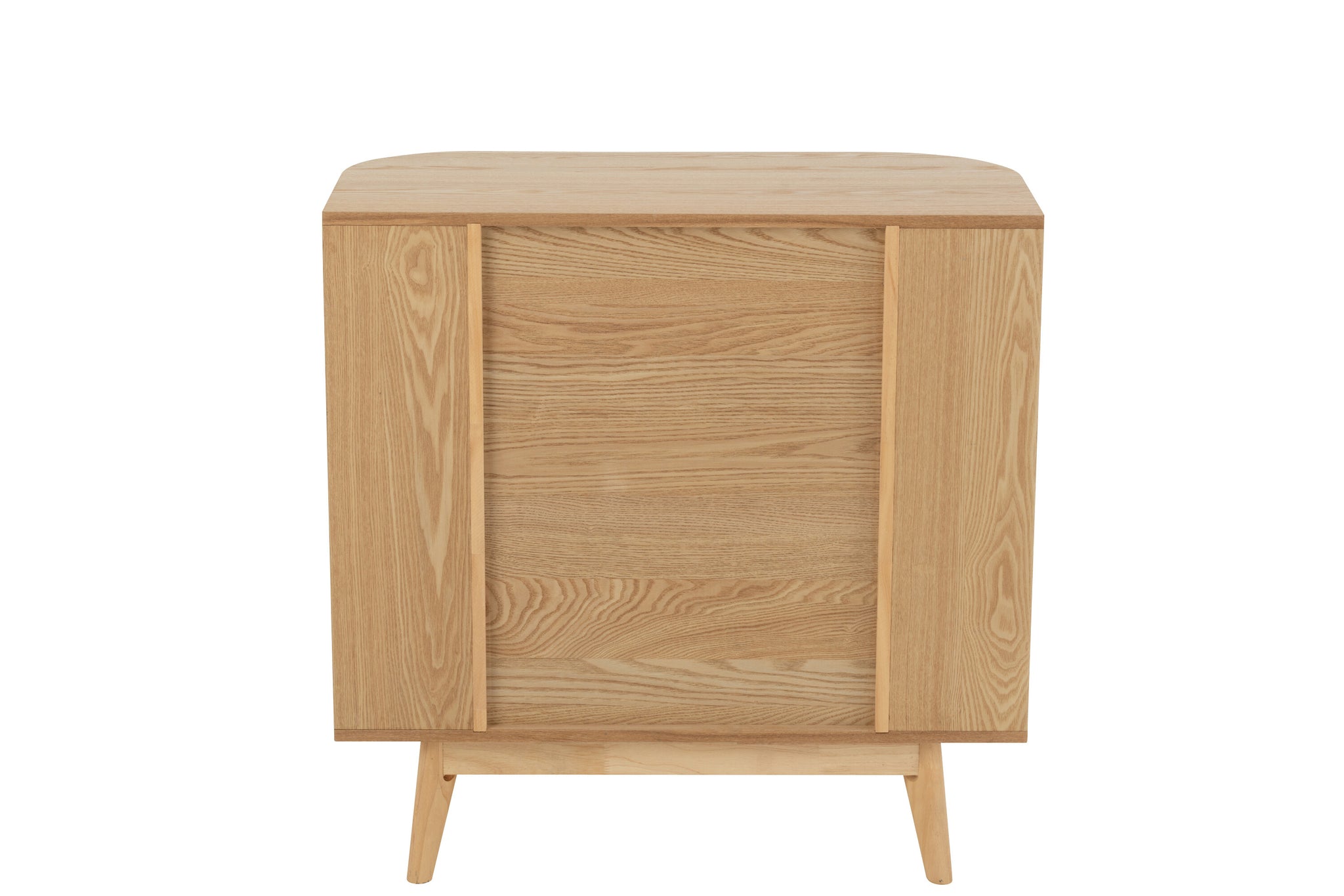 Kommode MDF Holz Rund Design Natur 80x40x80 cm