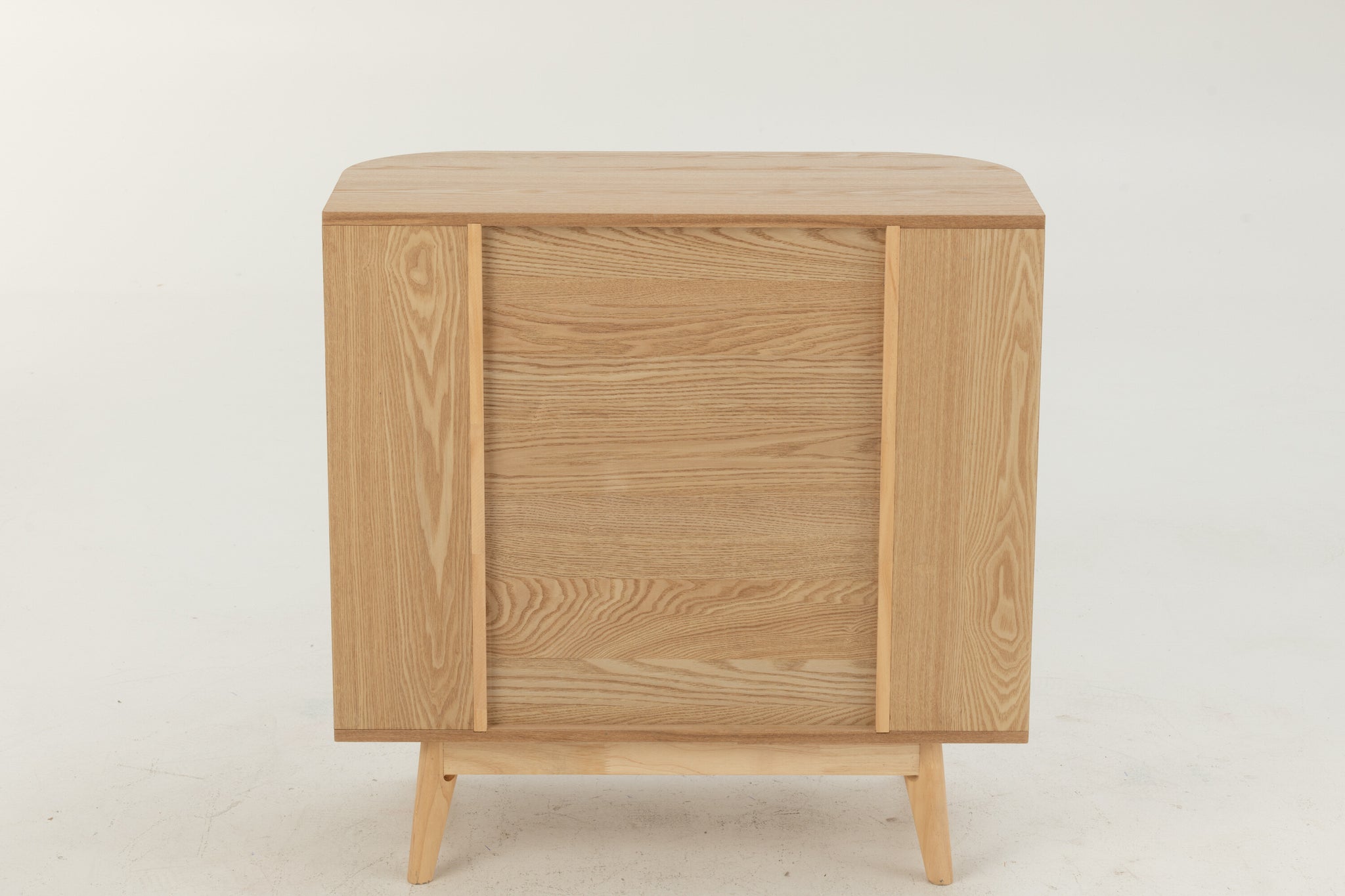 Cabinet Rounded Mdf/Pine Wood Natural Large