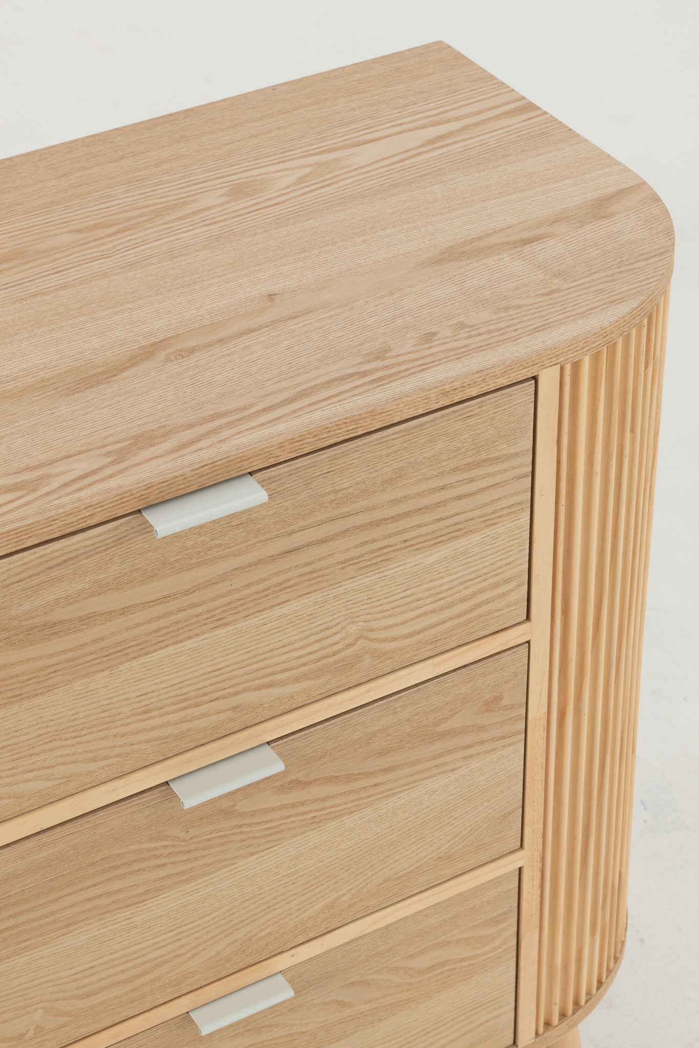 Cabinet Rounded Mdf/Pine Wood Natural Large