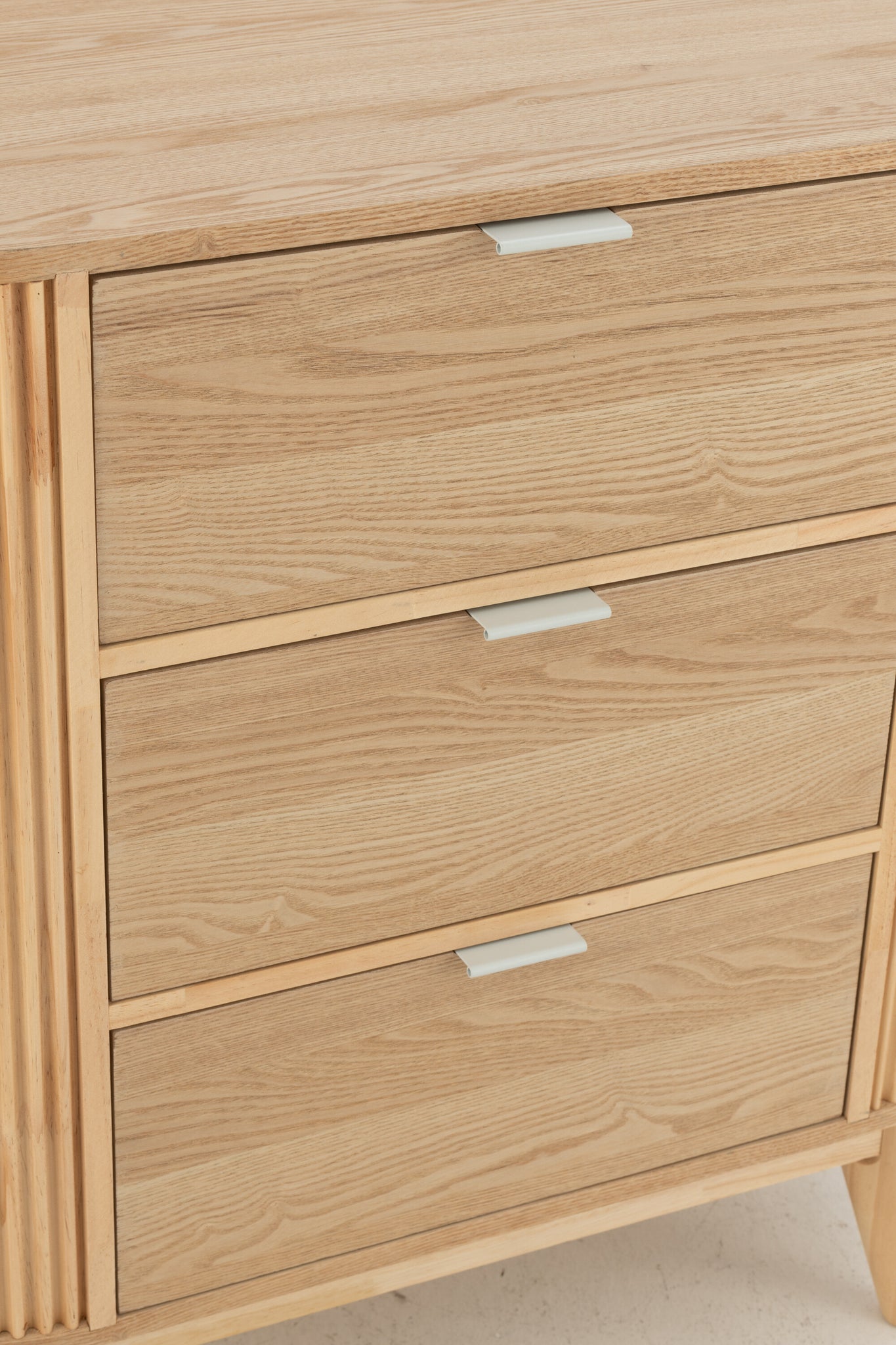 Cabinet Rounded Mdf/Pine Wood Natural Large