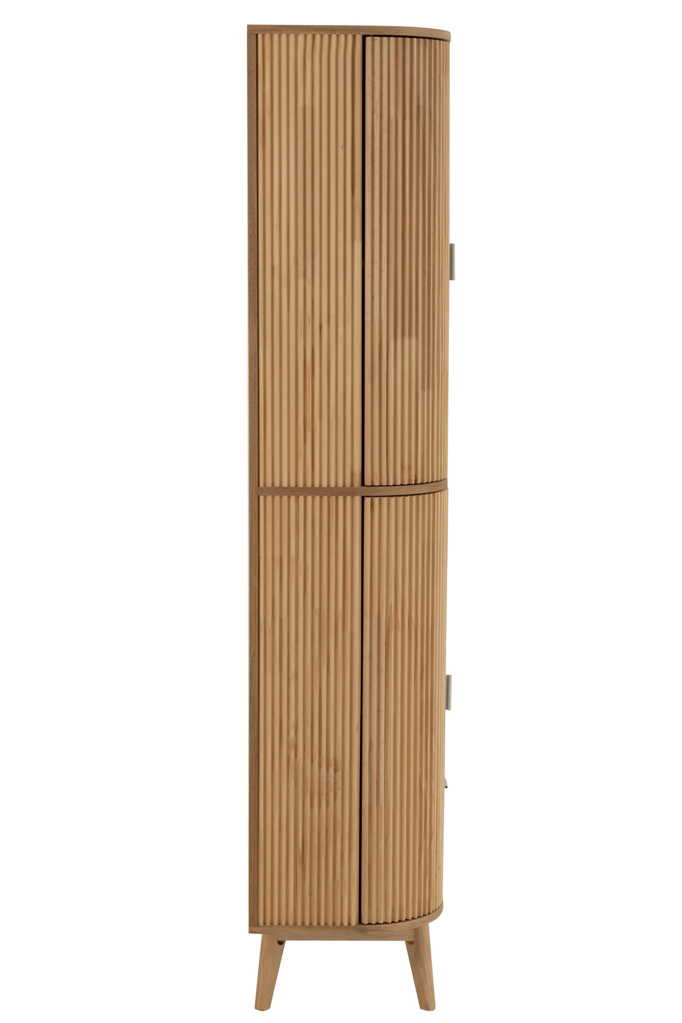 Ronde Open Kast Hout Naturel | Minimalistische Opbergkast | Living and Goods
