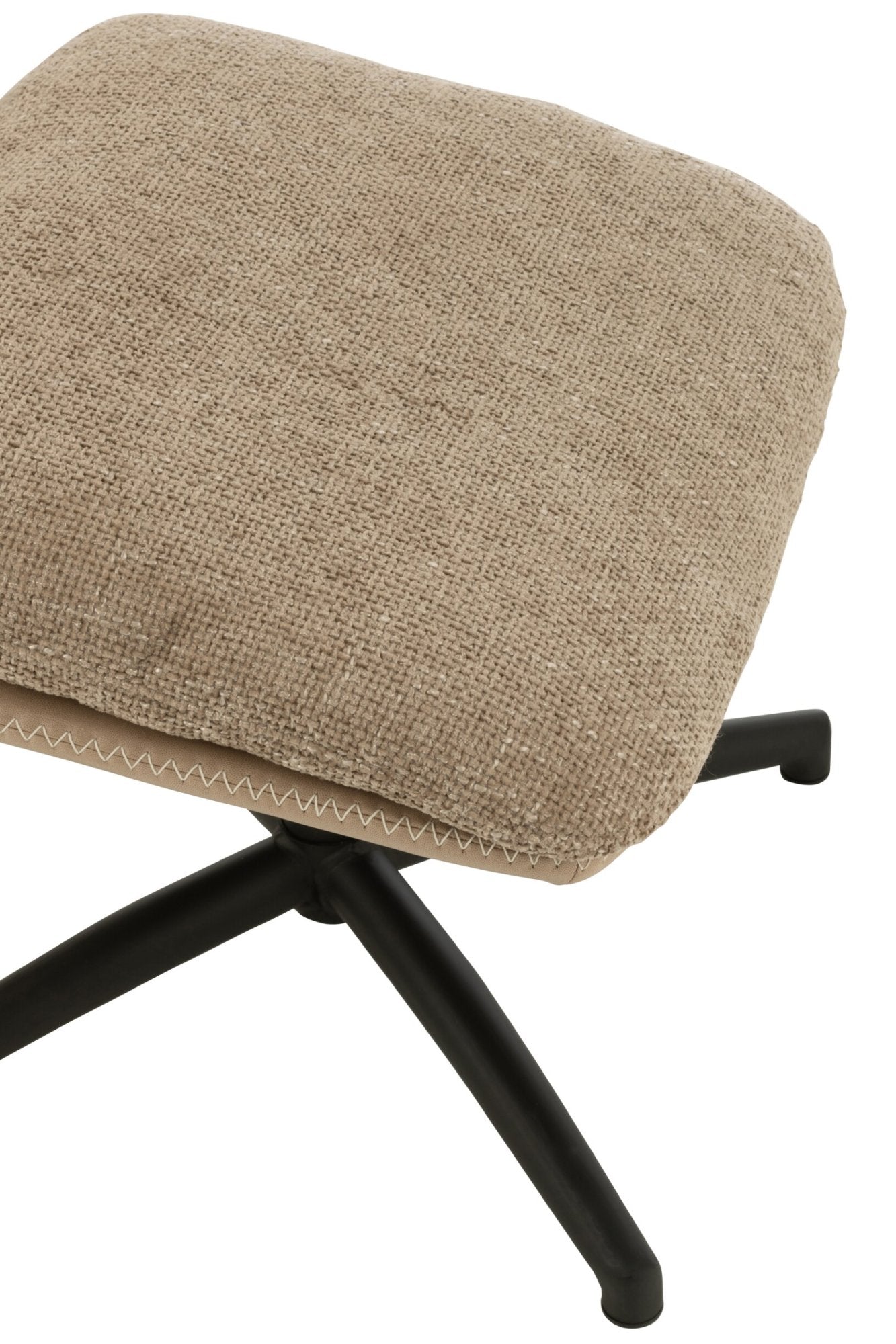 Relax Sofa + Fußhocker Metall/Sperrholz Dunkelgrau/Schwarz