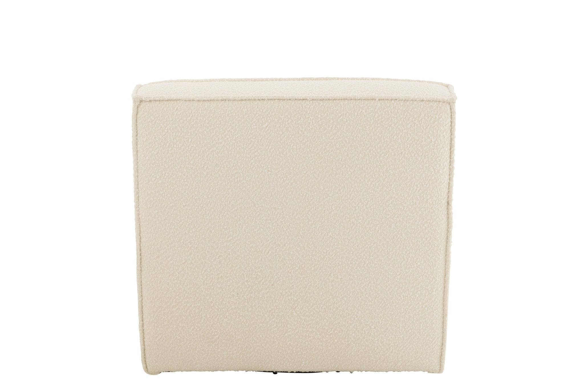 Drehstuhl, quadratisch, Pappelholz/Schaumstoff, Creme