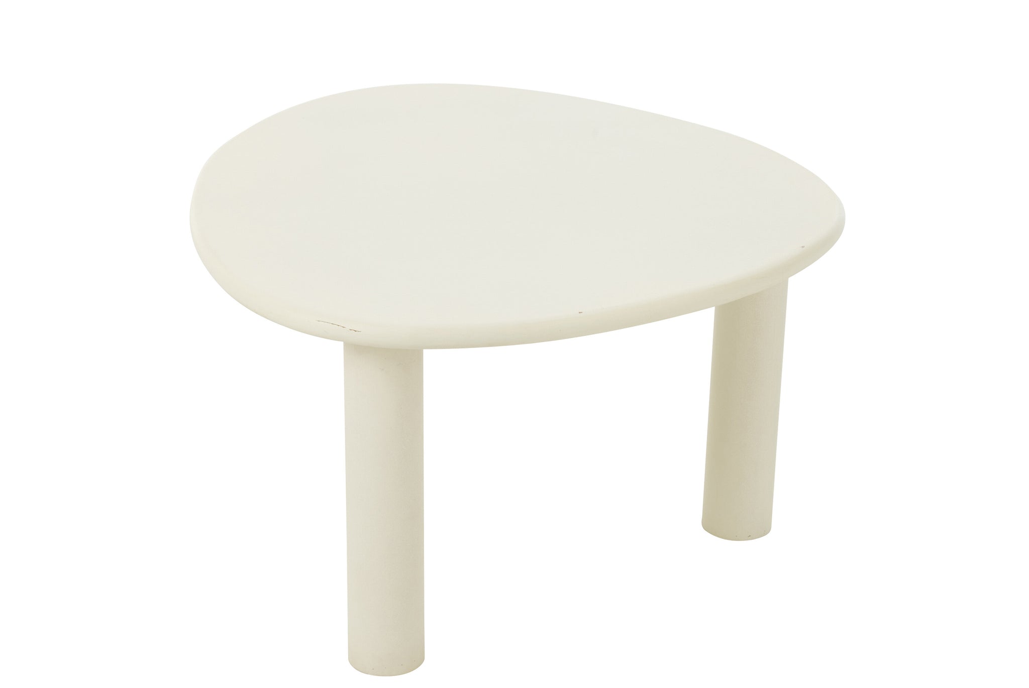 Beistelltisch Bali MDF/PVC Weiß Mittel