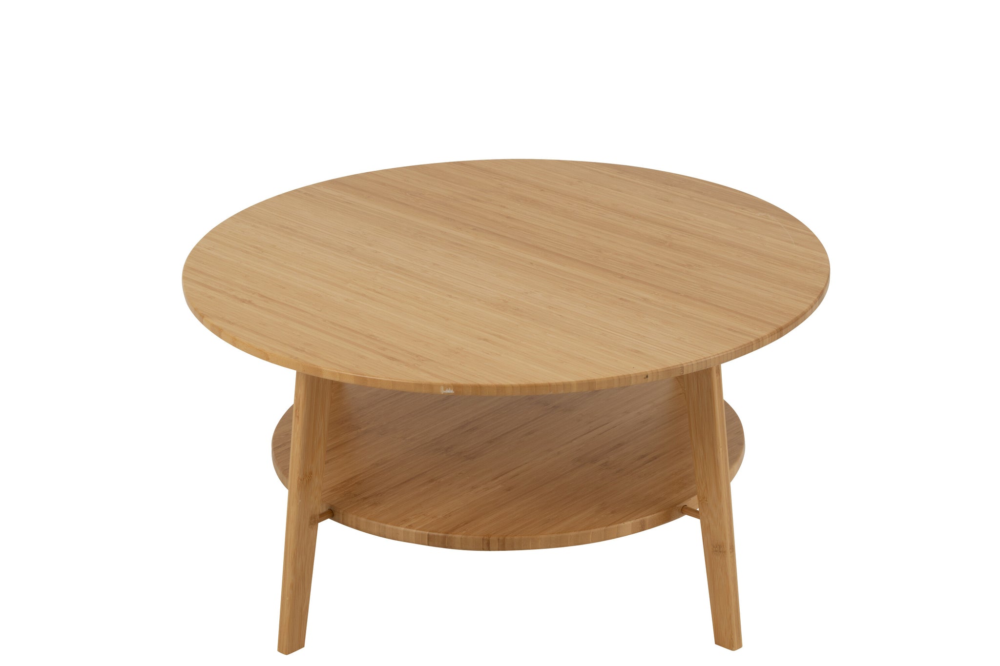 Side Table Round Bamboo Natural Large