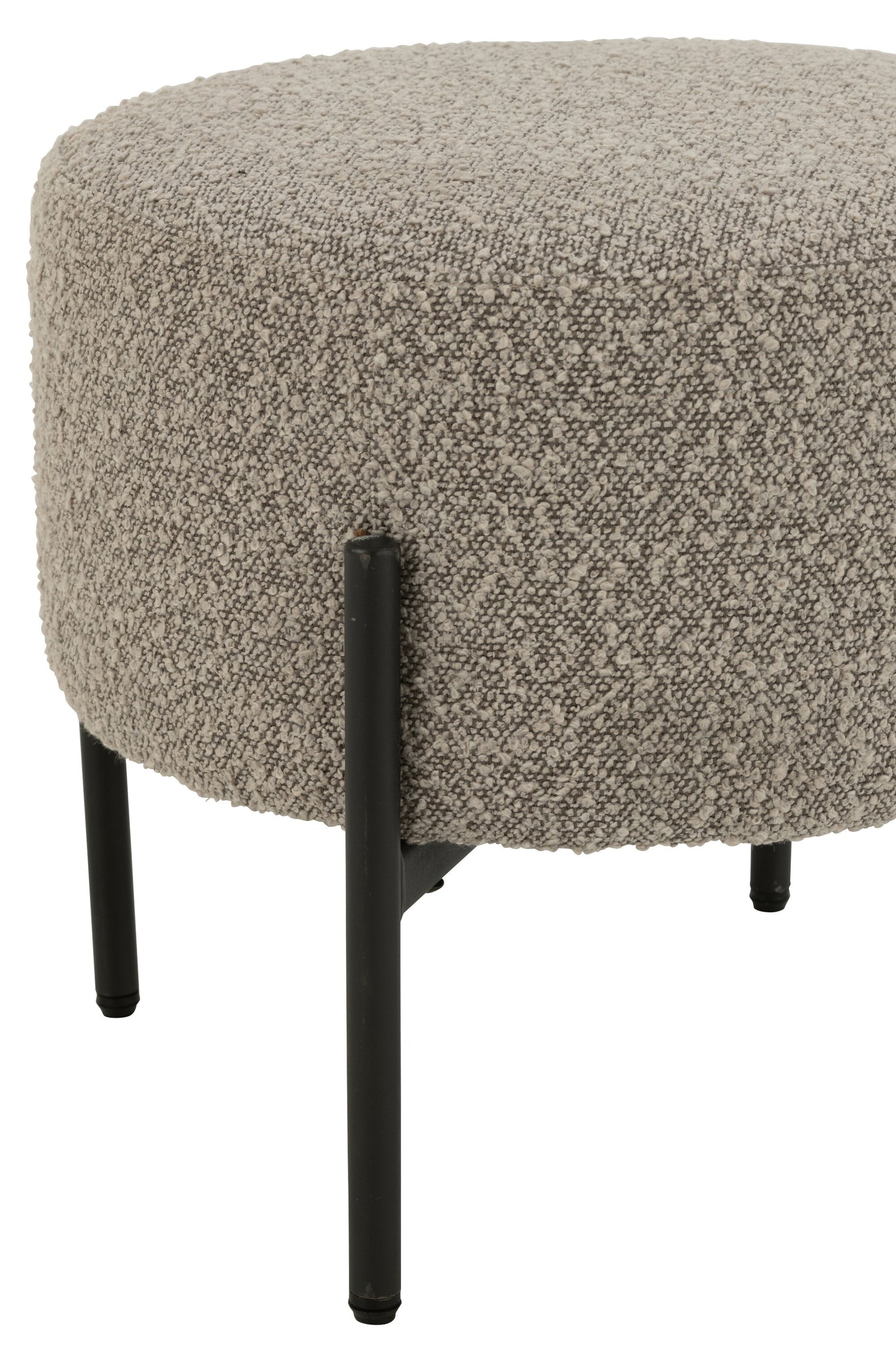 Stool Boucle Plywood/Polyester Grey/Black