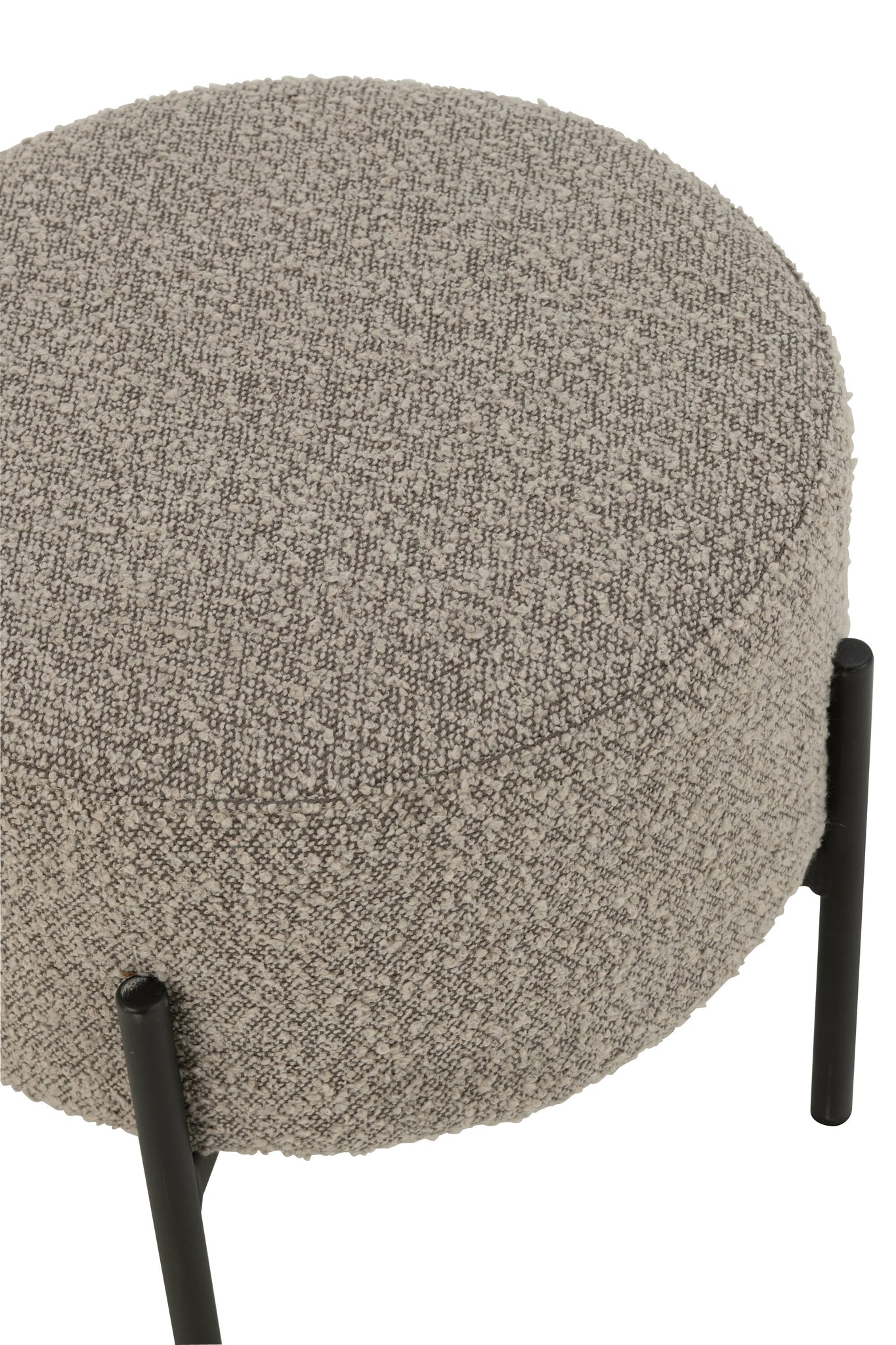 Stool Boucle Plywood/Polyester Grey/Black