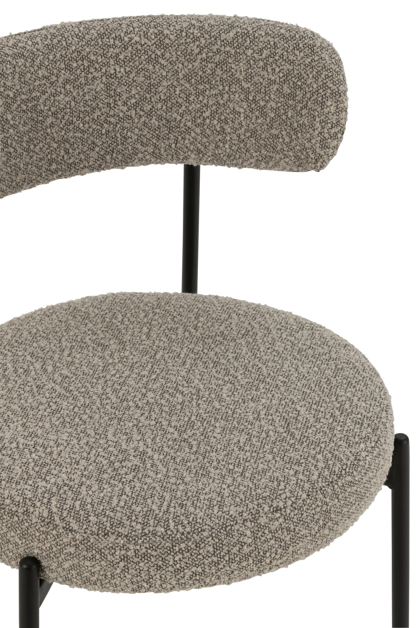 Chair Boucle Plywood/Polyester Grey/Black