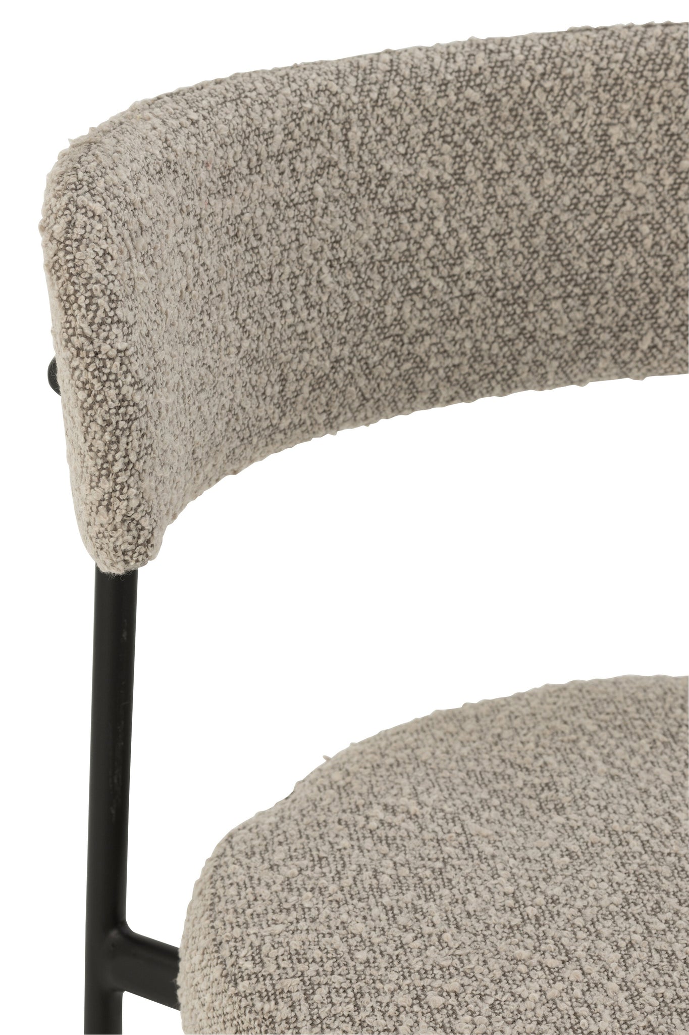 Bar Chair Boucle Plywood/Polyester Grey/Black