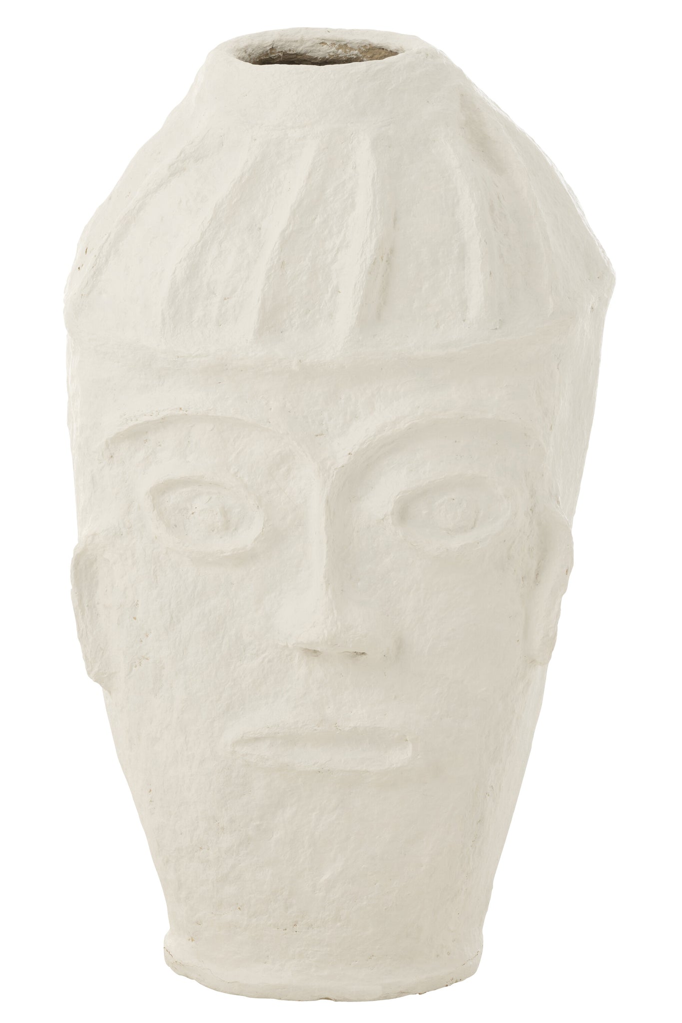Pot Face Paper Mache White