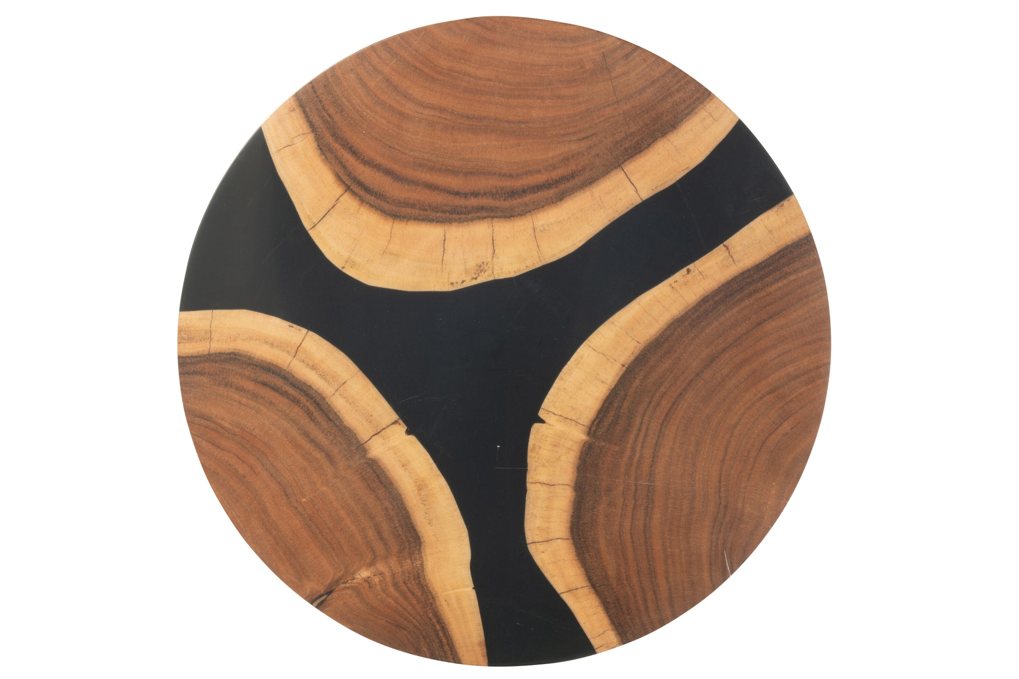 Cutting Board Round Acacia Wood/Resin Natural/Black