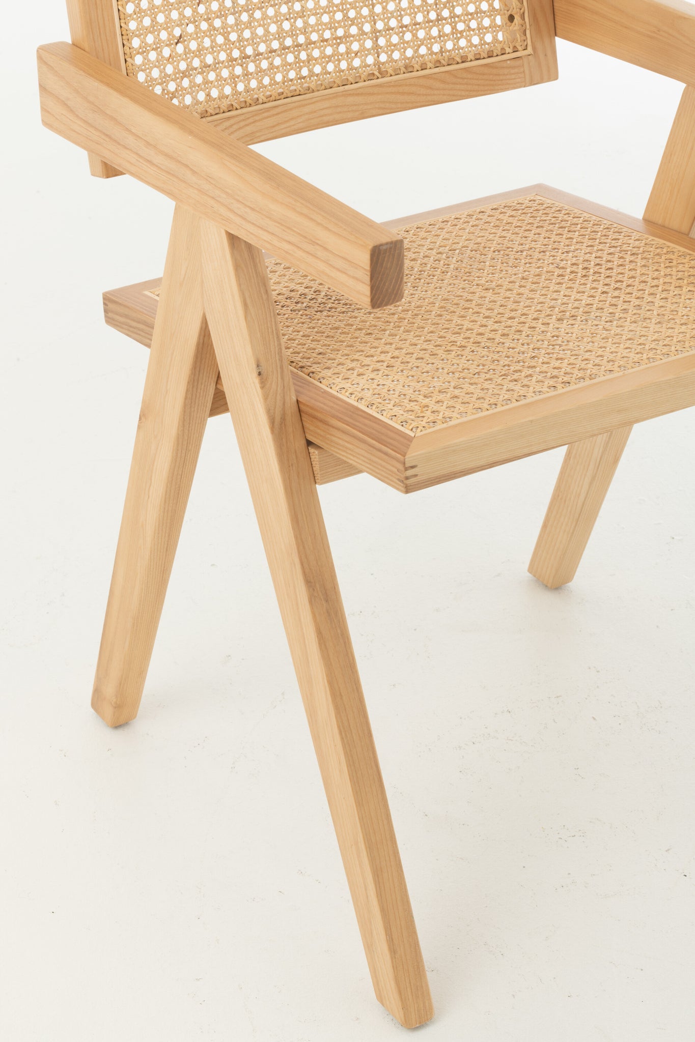 Chair Grid Ash Wood/Rattan Natural