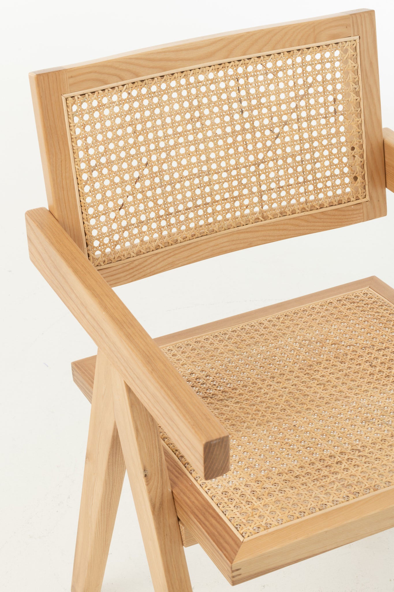 Chair Grid Ash Wood/Rattan Natural