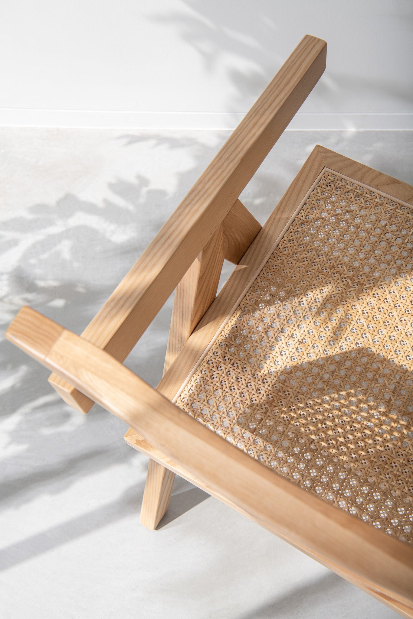 Stuhlgestell Eschenholz/Rattan Natur