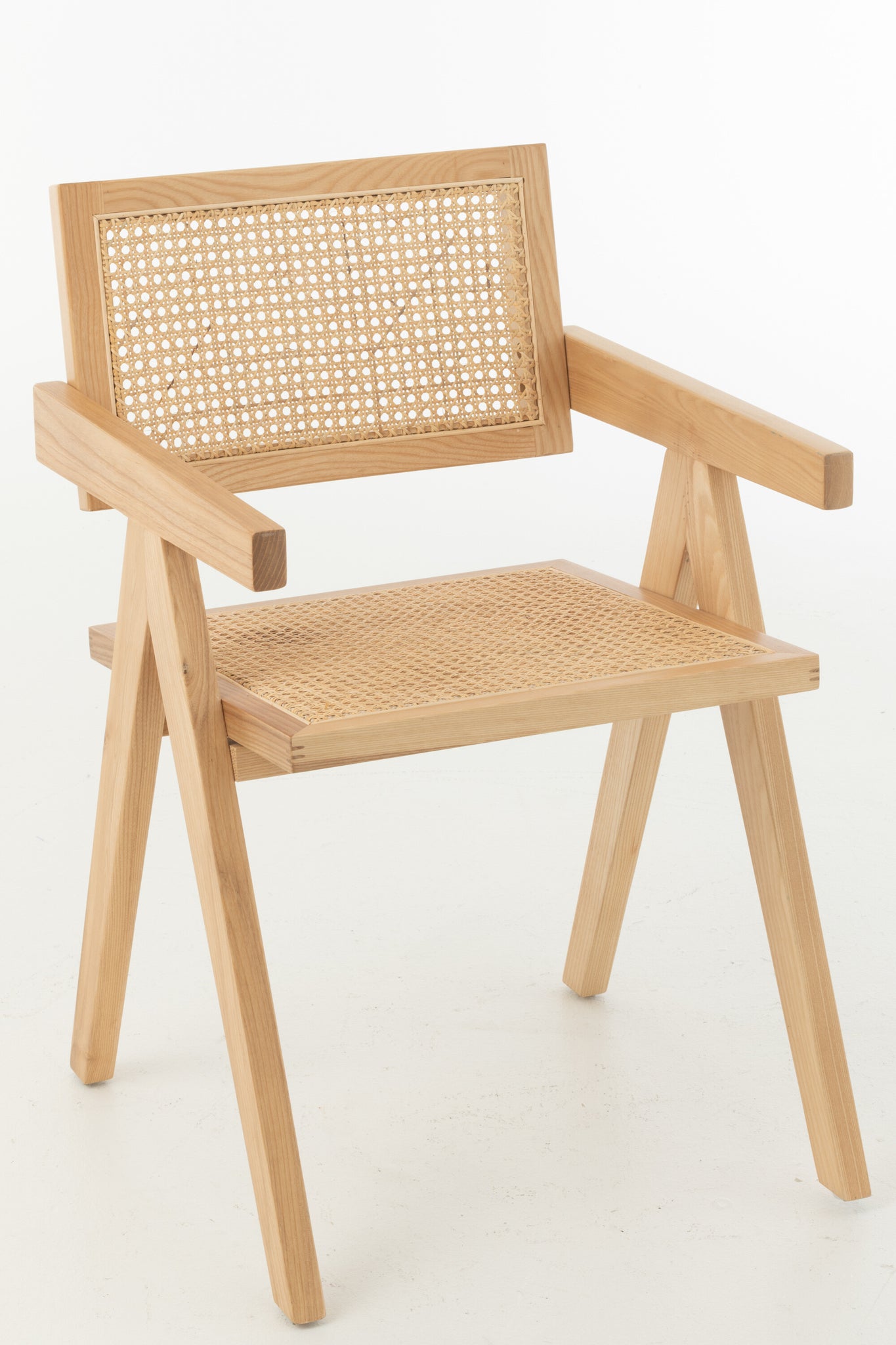 Stuhlgestell Eschenholz/Rattan Natur