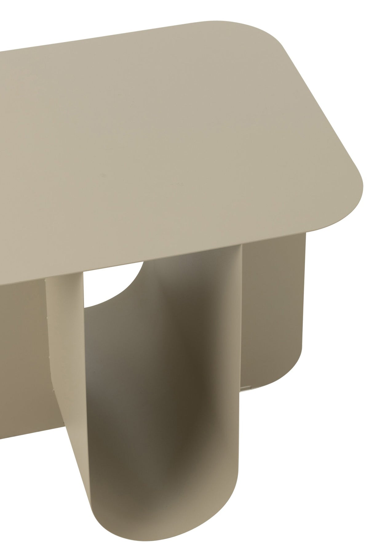 Beistelltisch Quadratisch Metall Beige